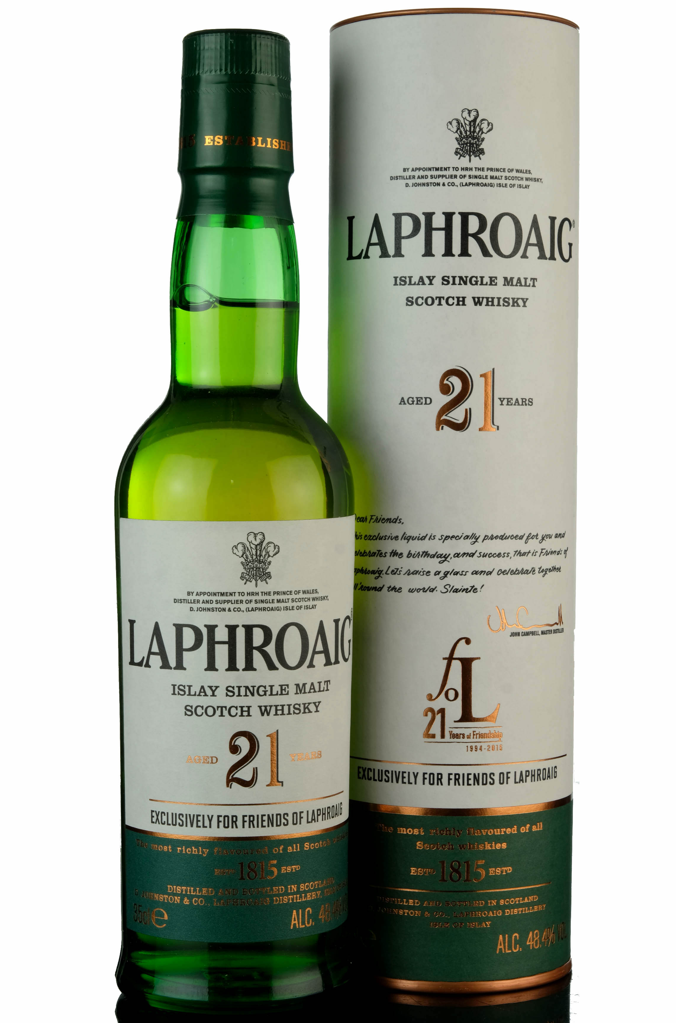 Laphroaig 21 Year Old - Half Bottle