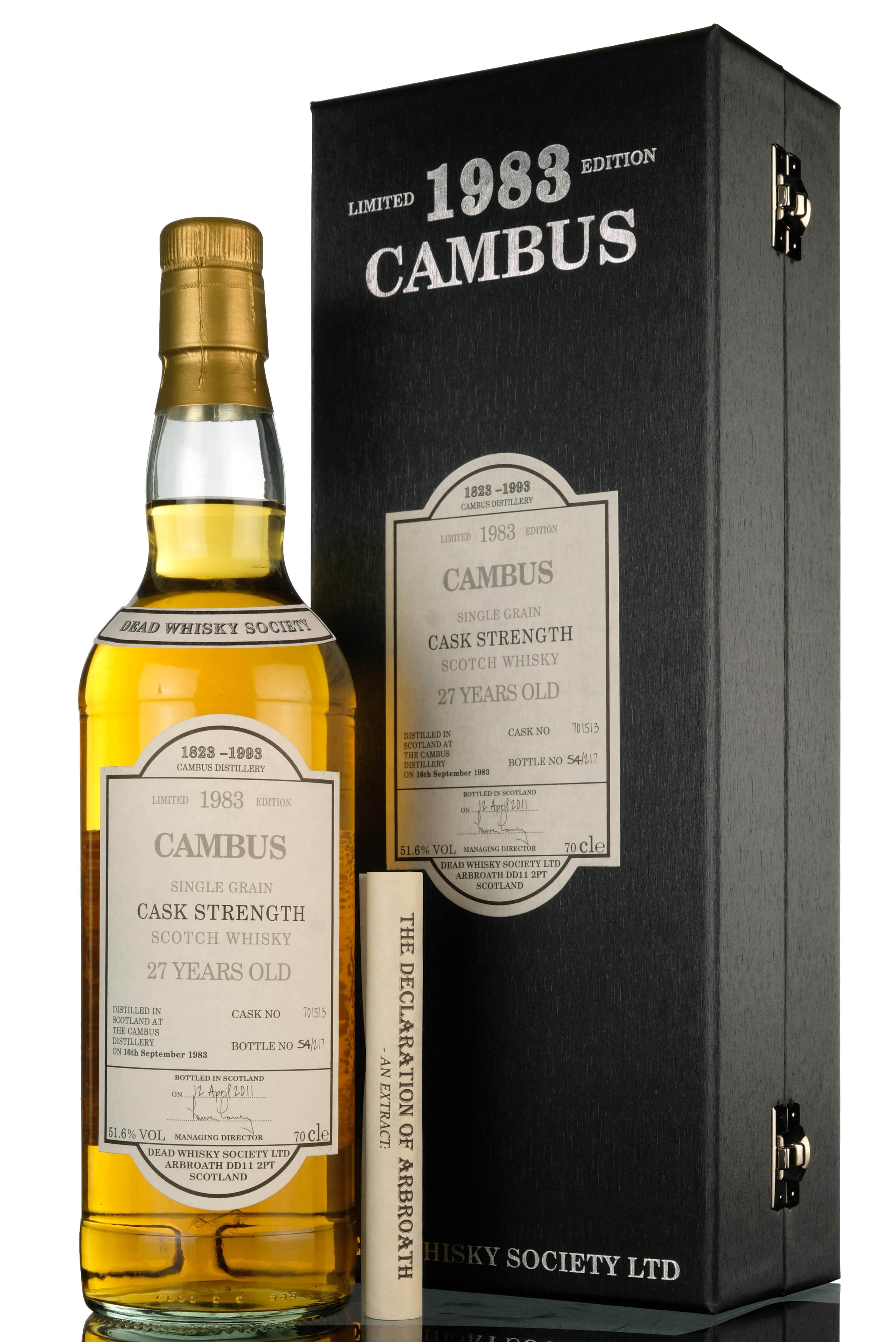 Cambus 1983-2011 - 27 Year Old - Dead Whisky Society