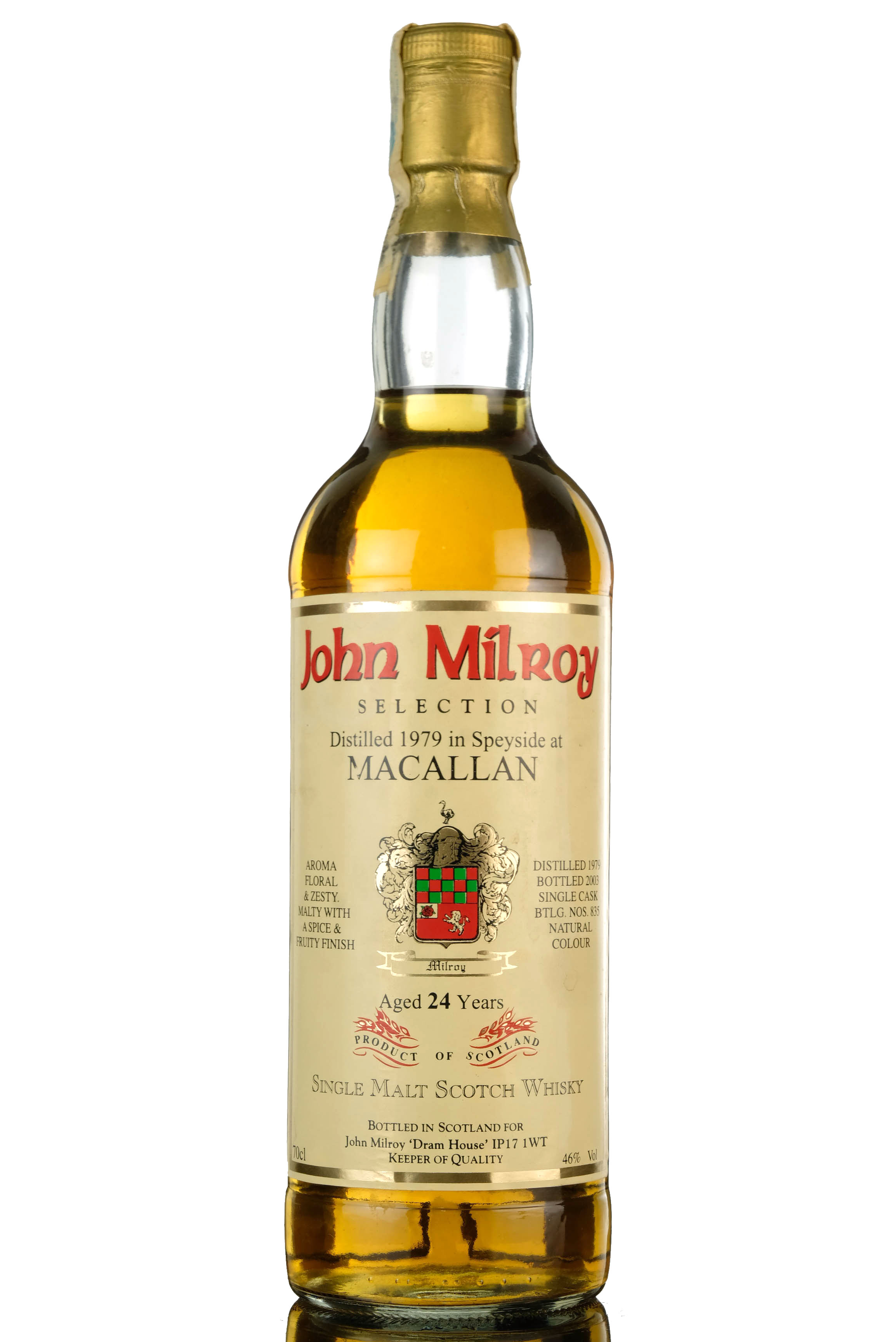 Macallan 19792003 24 Year Old Single Cask 835 Milroys