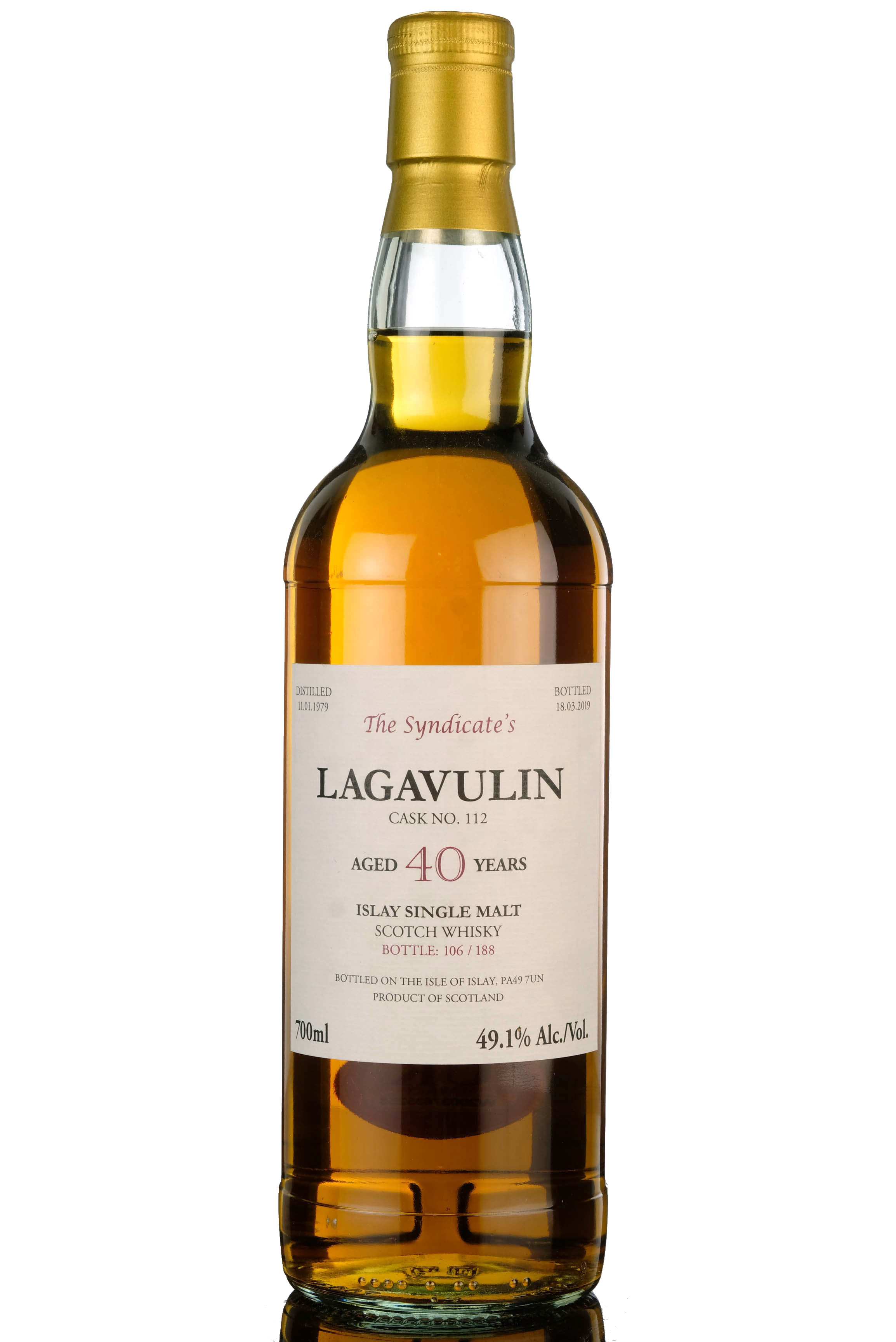 Lagavulin 1979-2019 - 40 Year Old - The Syndicate - 188 Bottles