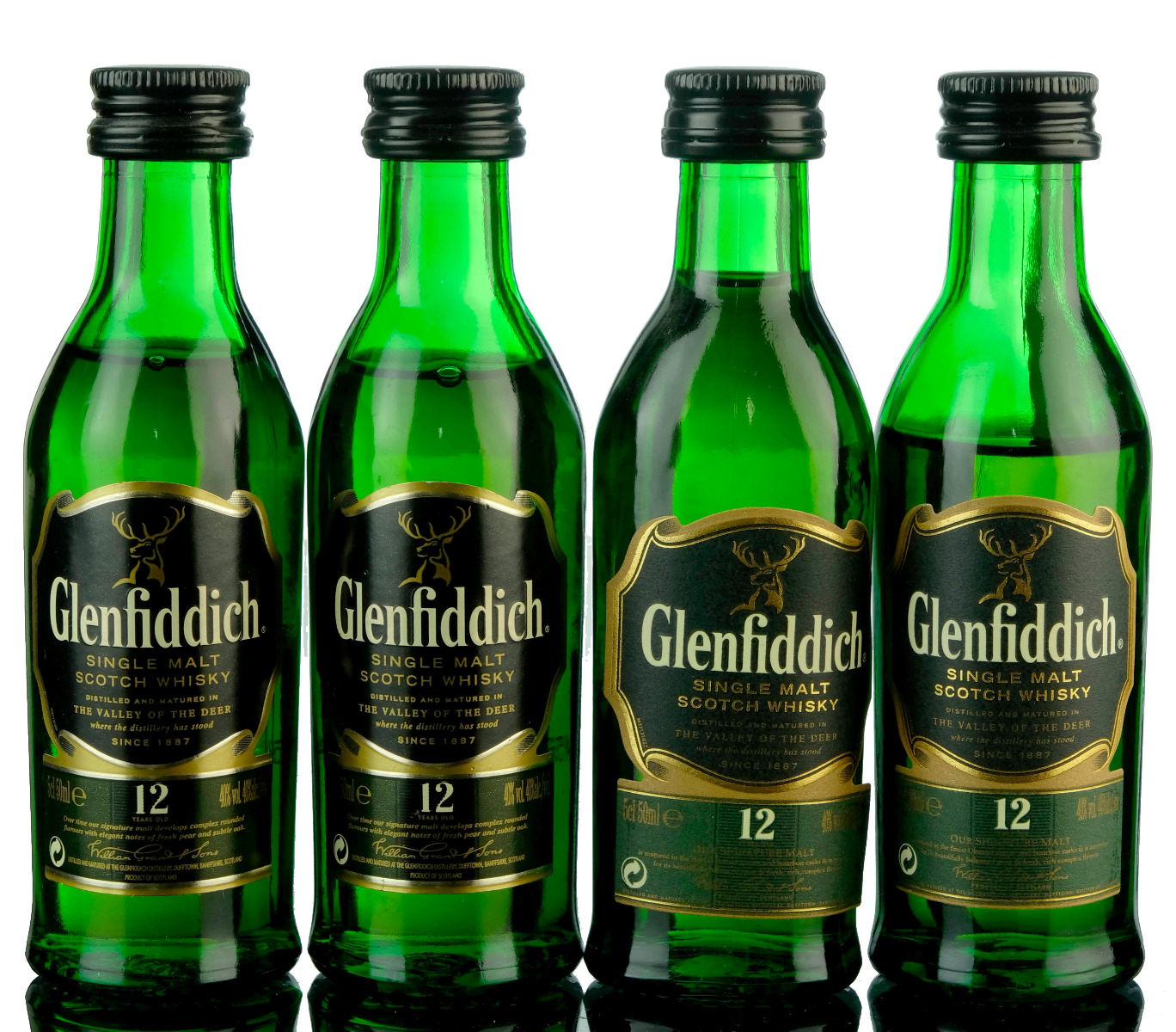 4 x Glenfiddich 12 Year Old Miniatures