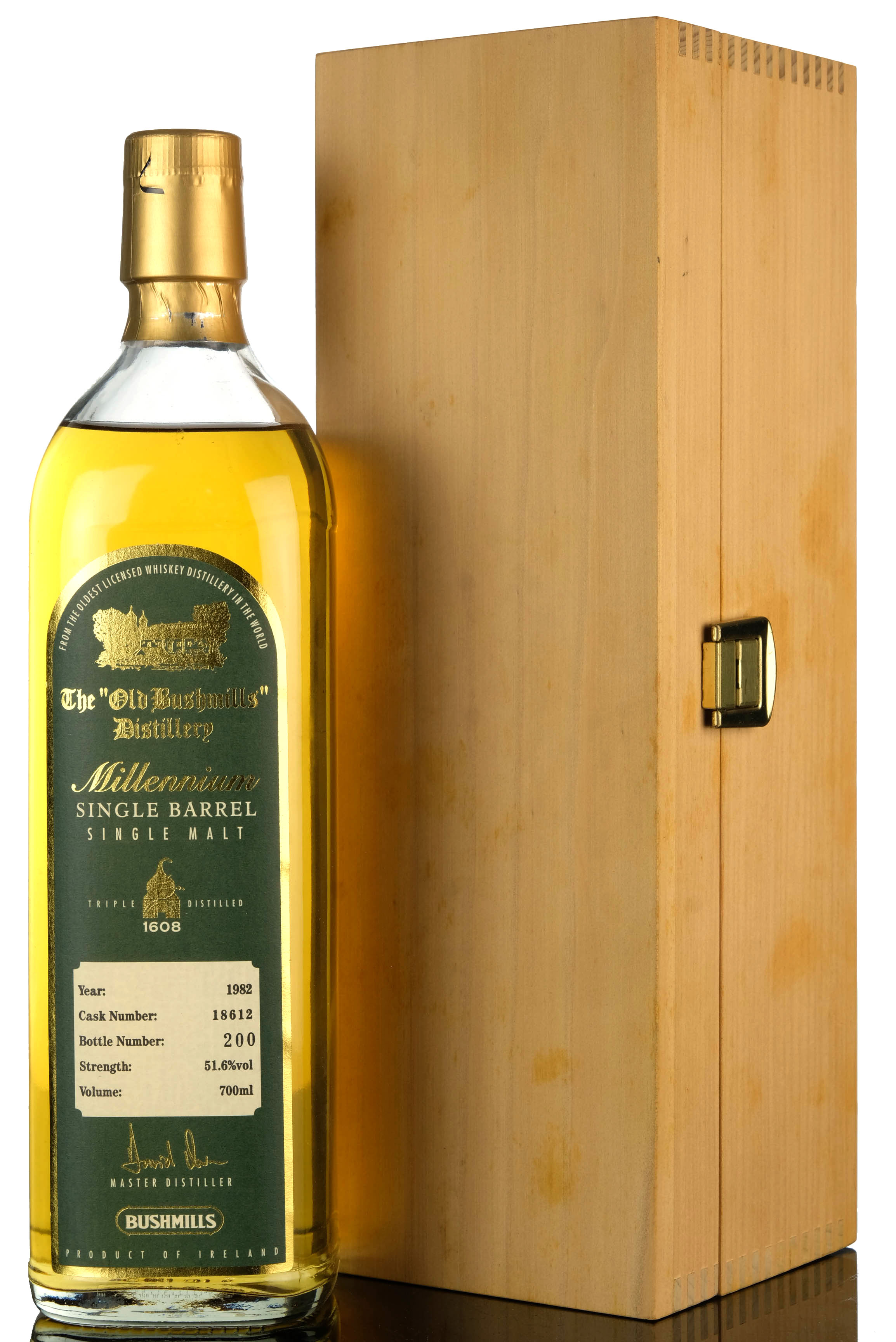 Bushmills 1982  Millennium Irish Whiskey  Single Cask 18612