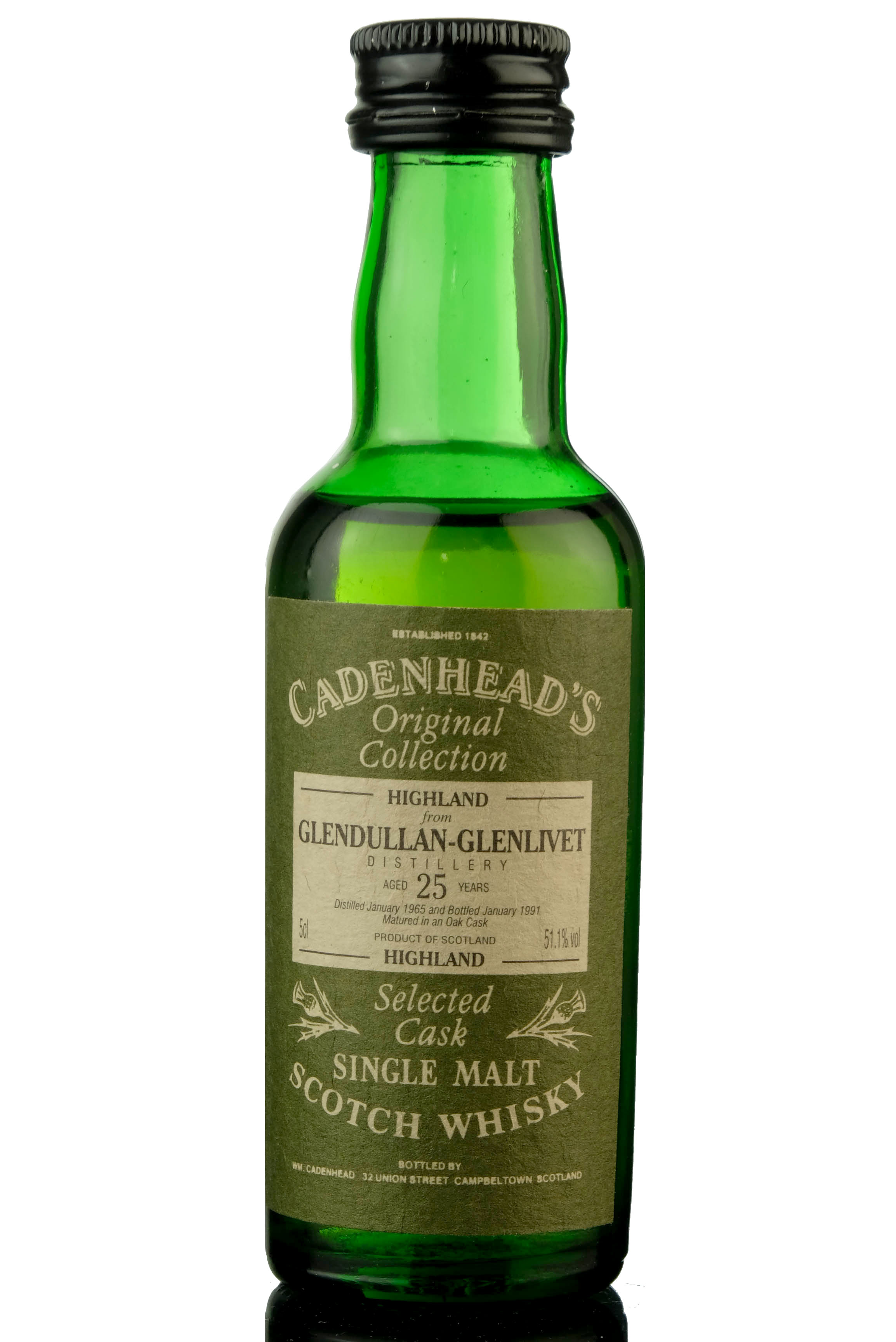 Glendullan-Glenlivet 1965-1991 - 25 Year Old - Cadenheads Original Collection Miniature