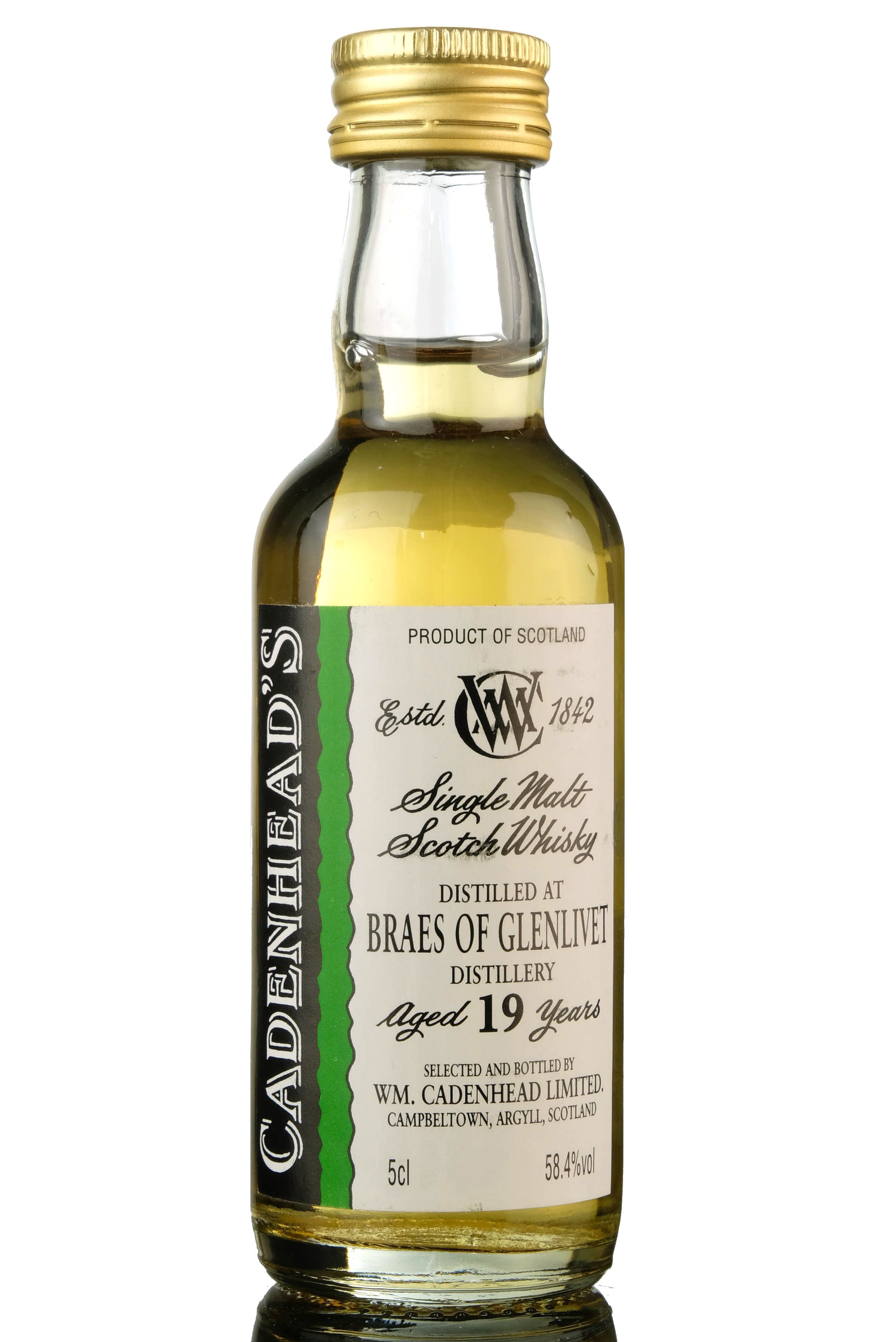 Braes Of Glenlivet 19 Year Old - Cadenhead Miniature