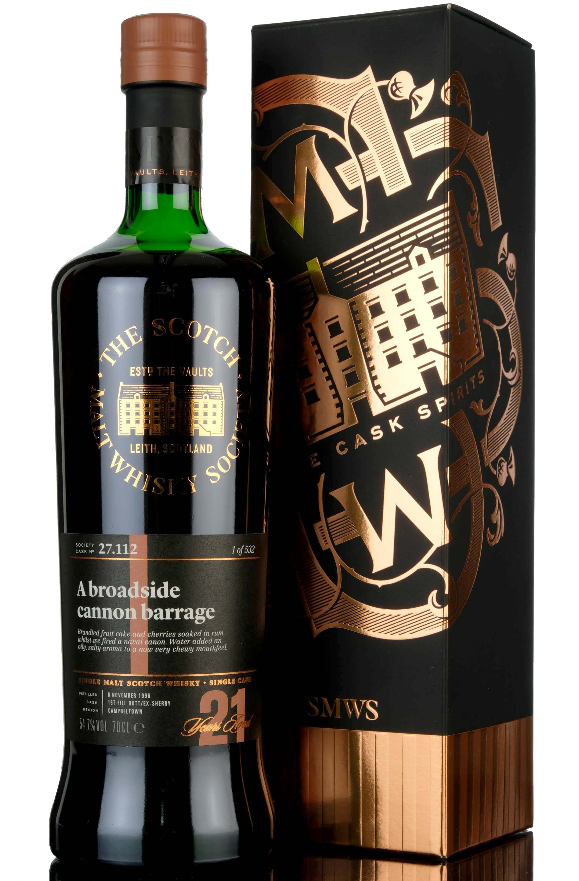Springbank 1996 - 21 Year Old - SMWS 27.112 - A Broadside Cannon Barrage