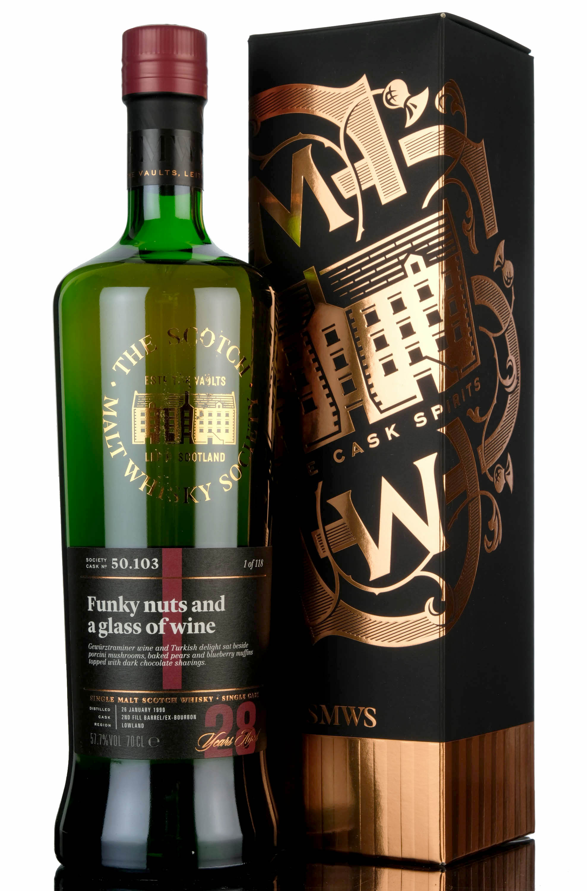Bladnoch 1990 28 Year Old SMWS 50103 Funky Nuts And A Glass Of Wine