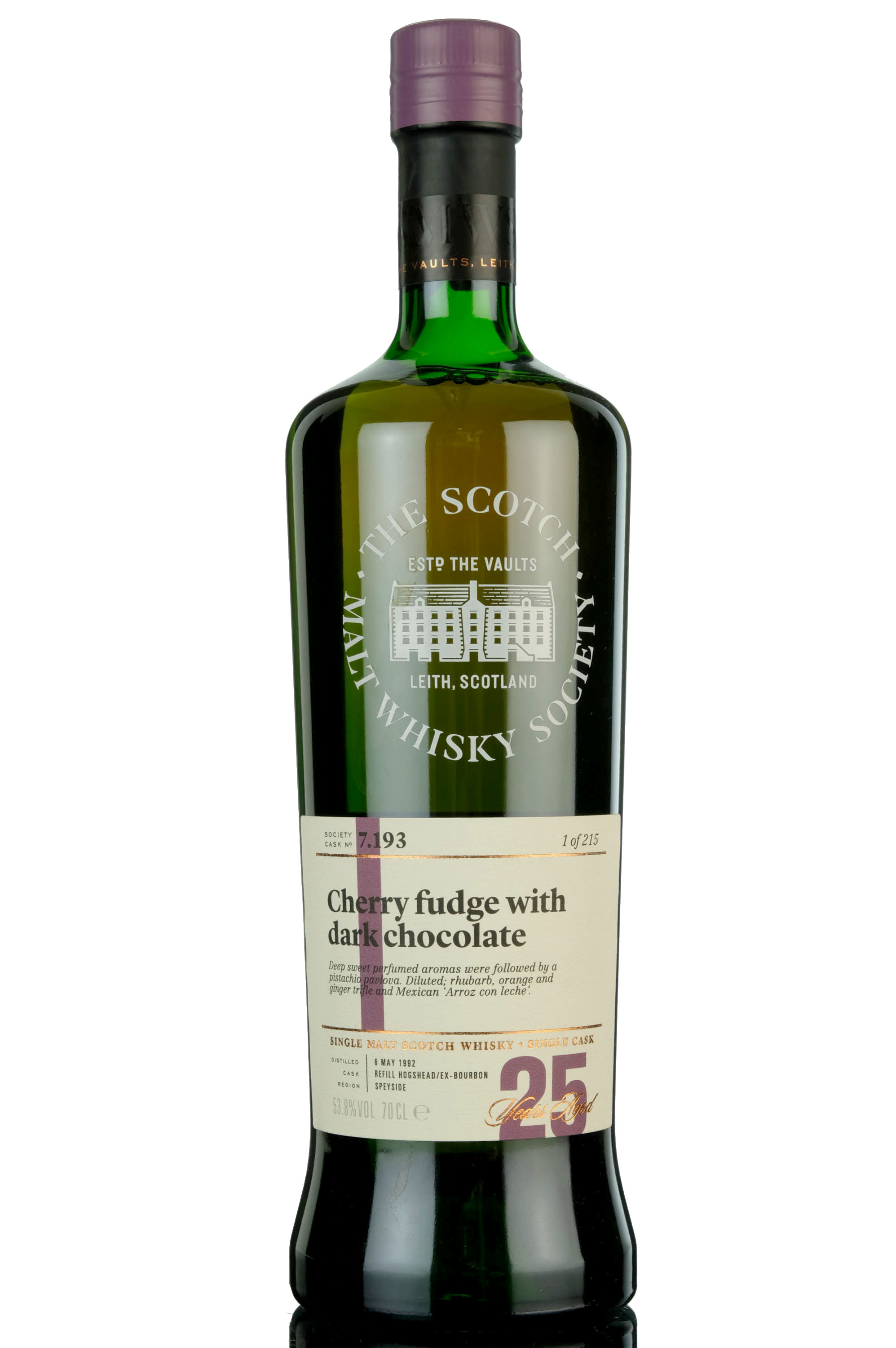 Longmorn 1992 - 25 Year Old - SMWS 7.193 - Cherry Fudge With Dark Chocolate