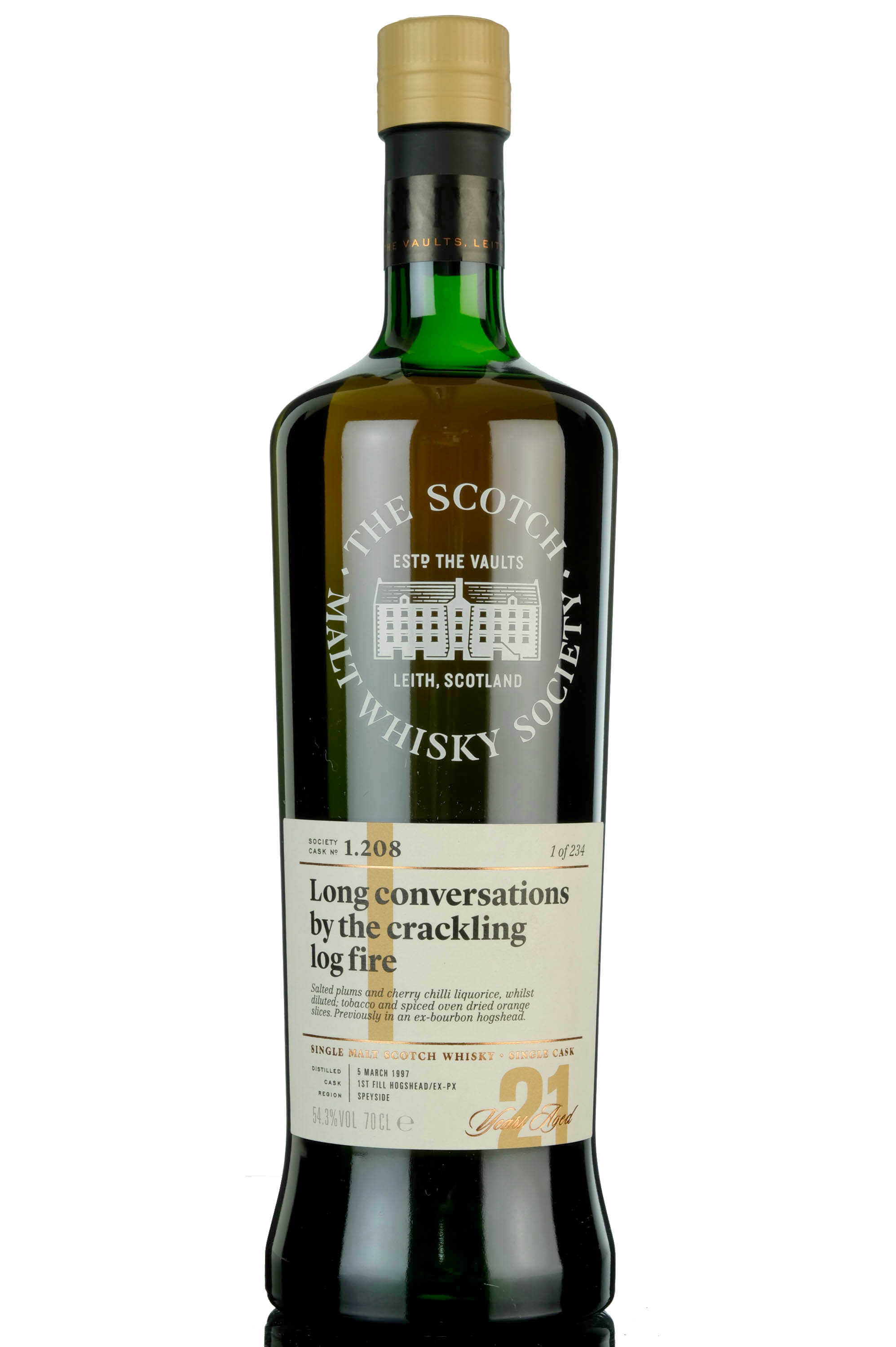 Glenfarclas 1997 - 21 Year Old - SMWS 1.208 - Long Conversations By The Crackling Log Fire
