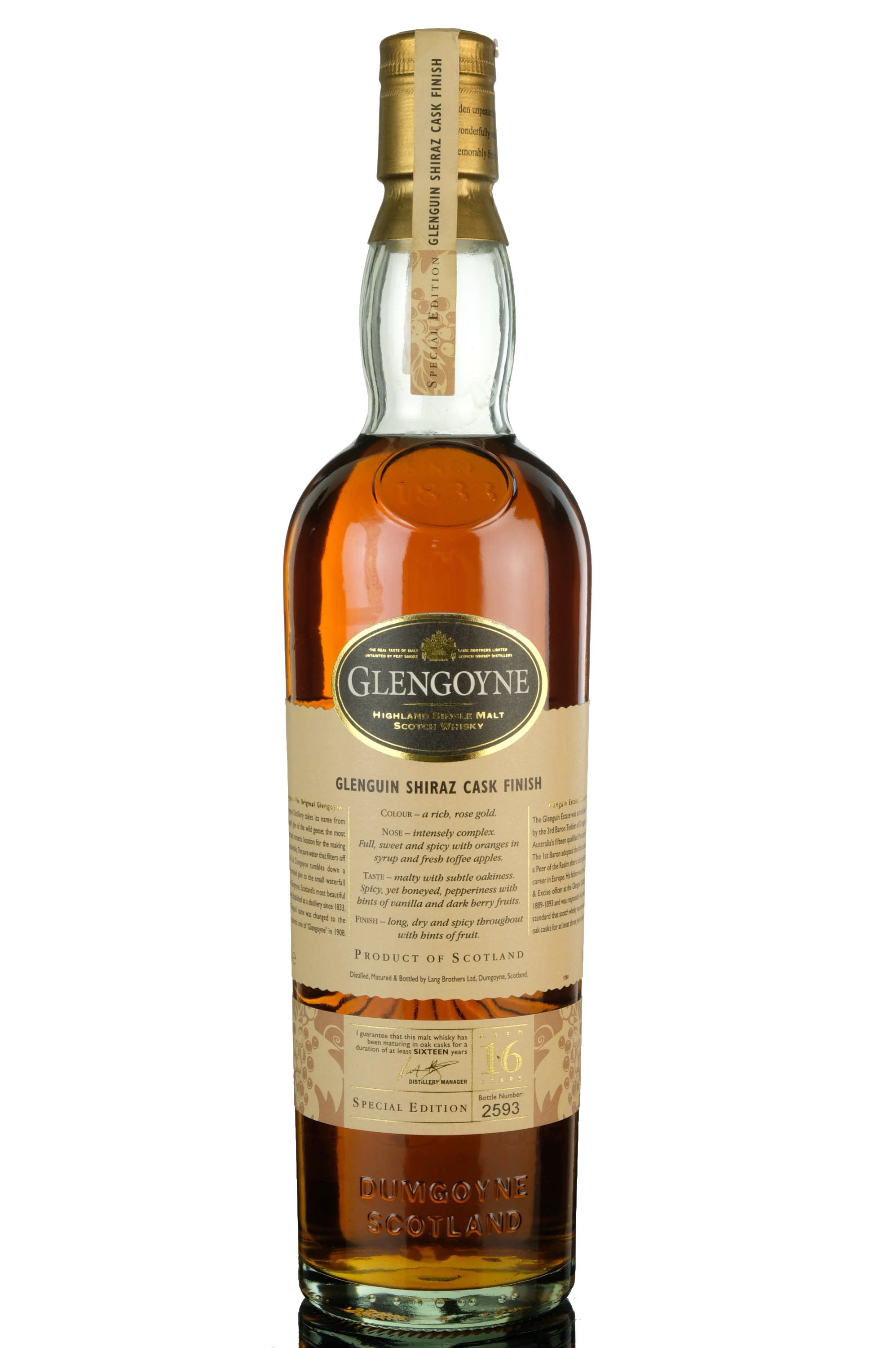 Glengoyne 16 Year Old - Glenguin Shiraz Cask Finish