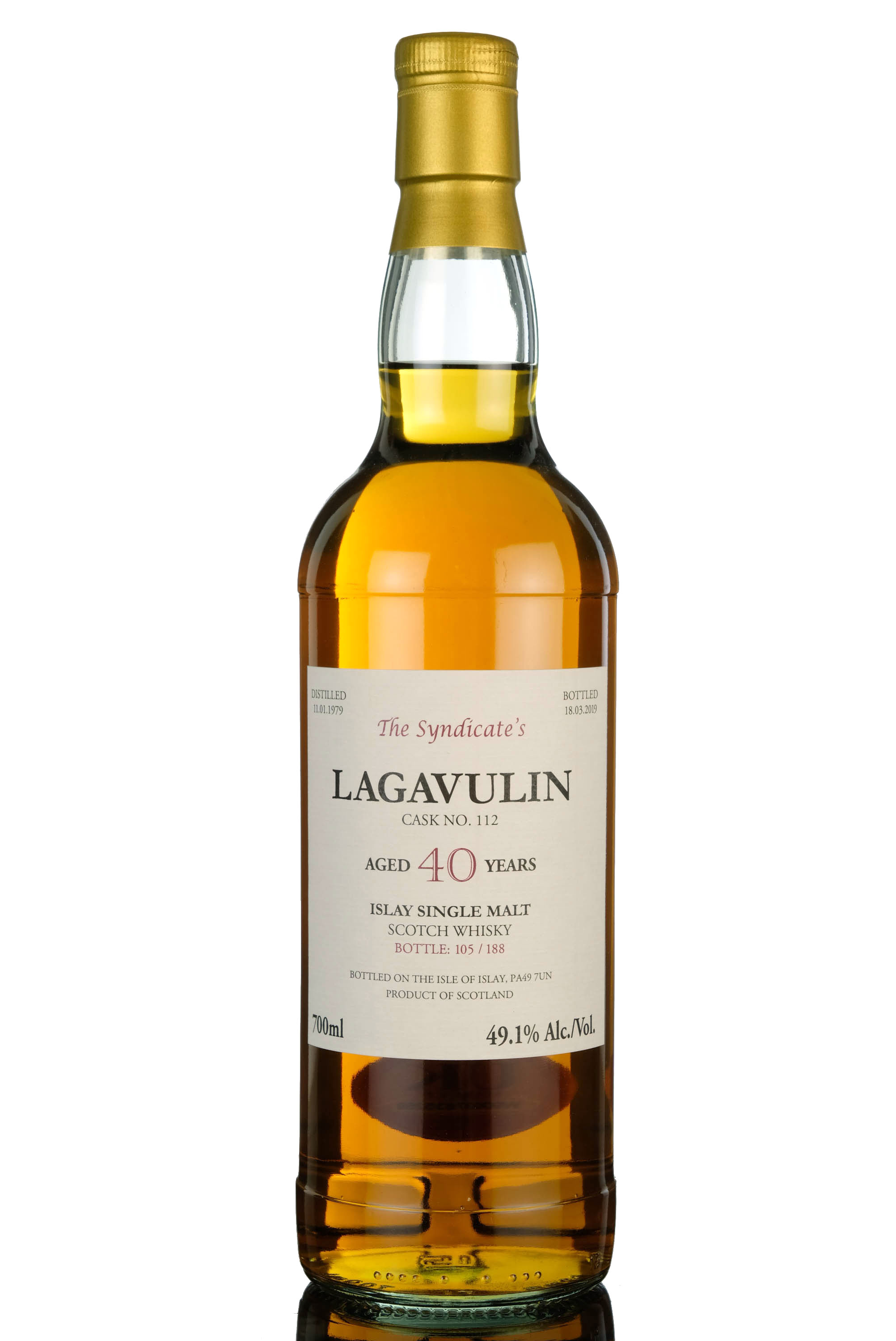 Lagavulin 1979-2019 - 40 Year Old - The Syndicate - 188 Bottles