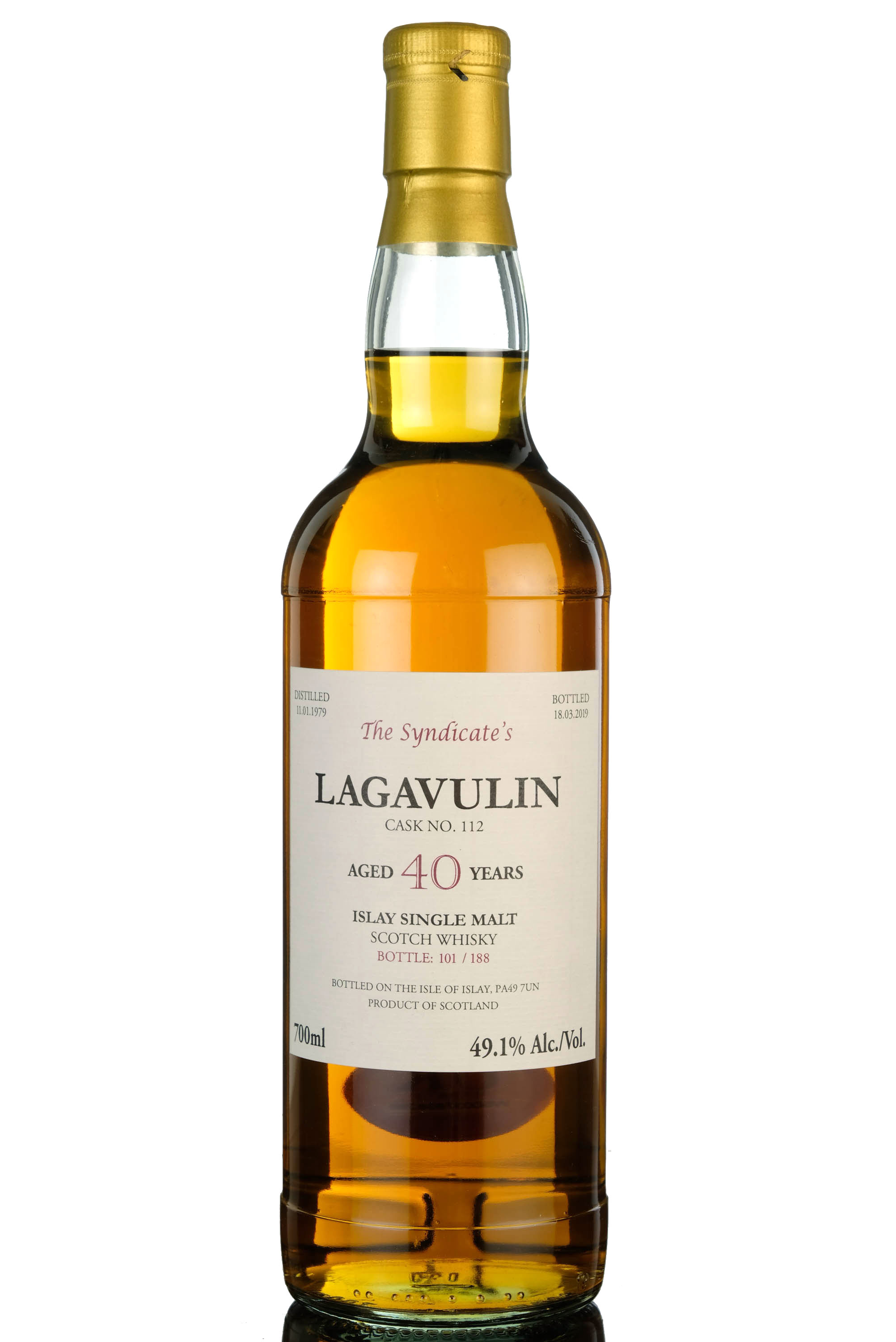 Lagavulin 1979-2019 - 40 Year Old - The Syndicate - 188 Bottles