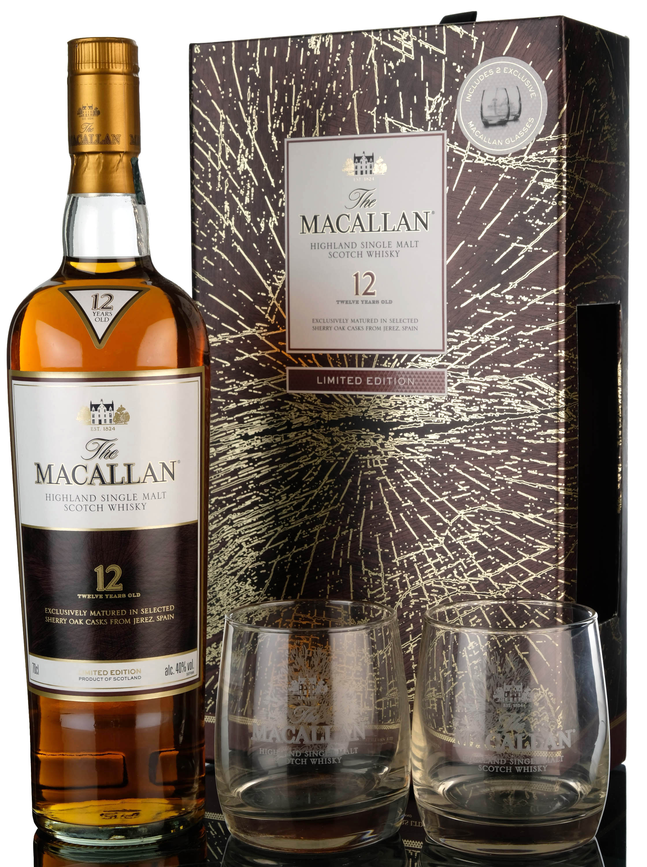 Macallan 12 Year Old - Sherry Cask - Limited Edition - Presentation Set