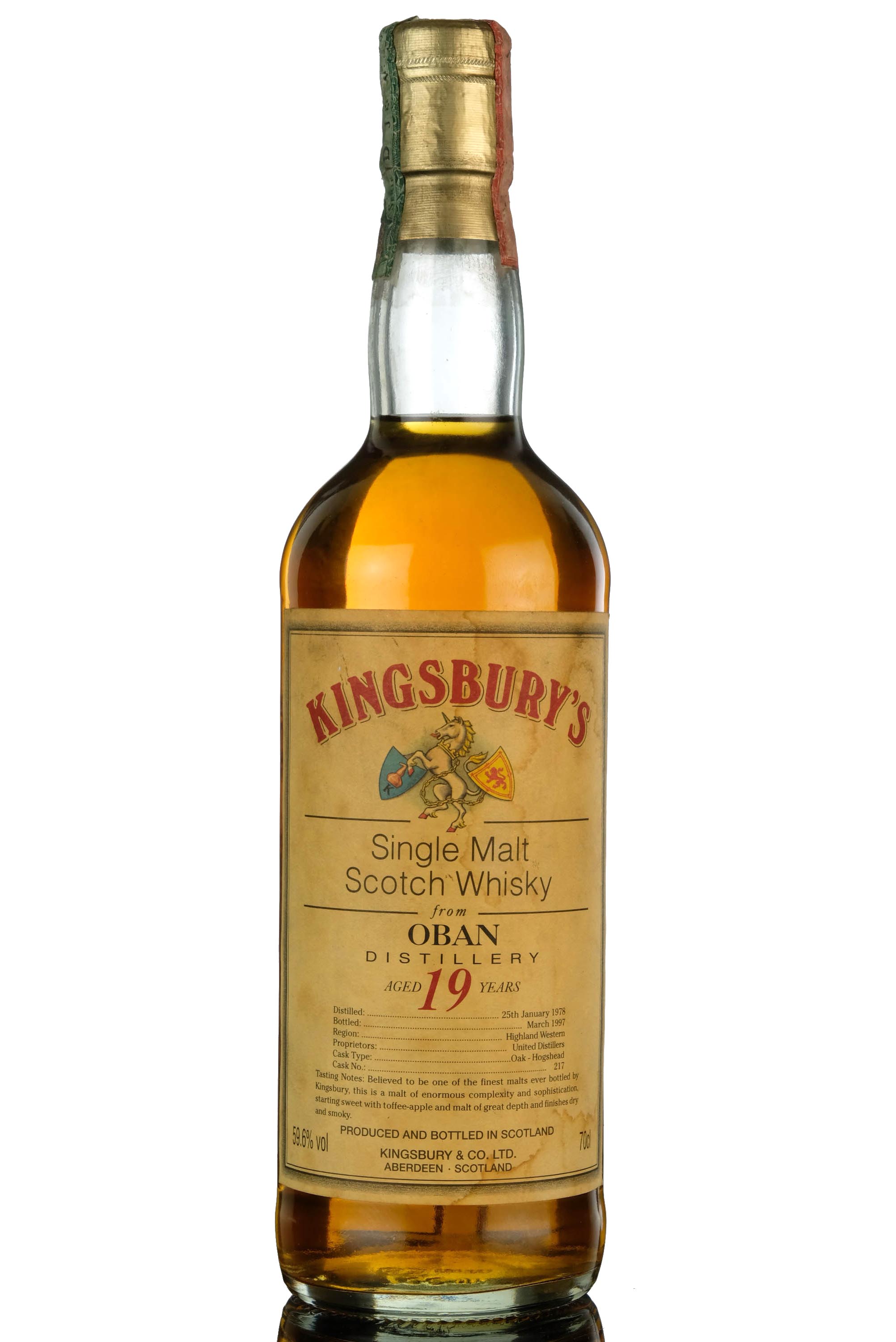 Oban 1978 - 1997 19 Kingsbury Single Cask 217