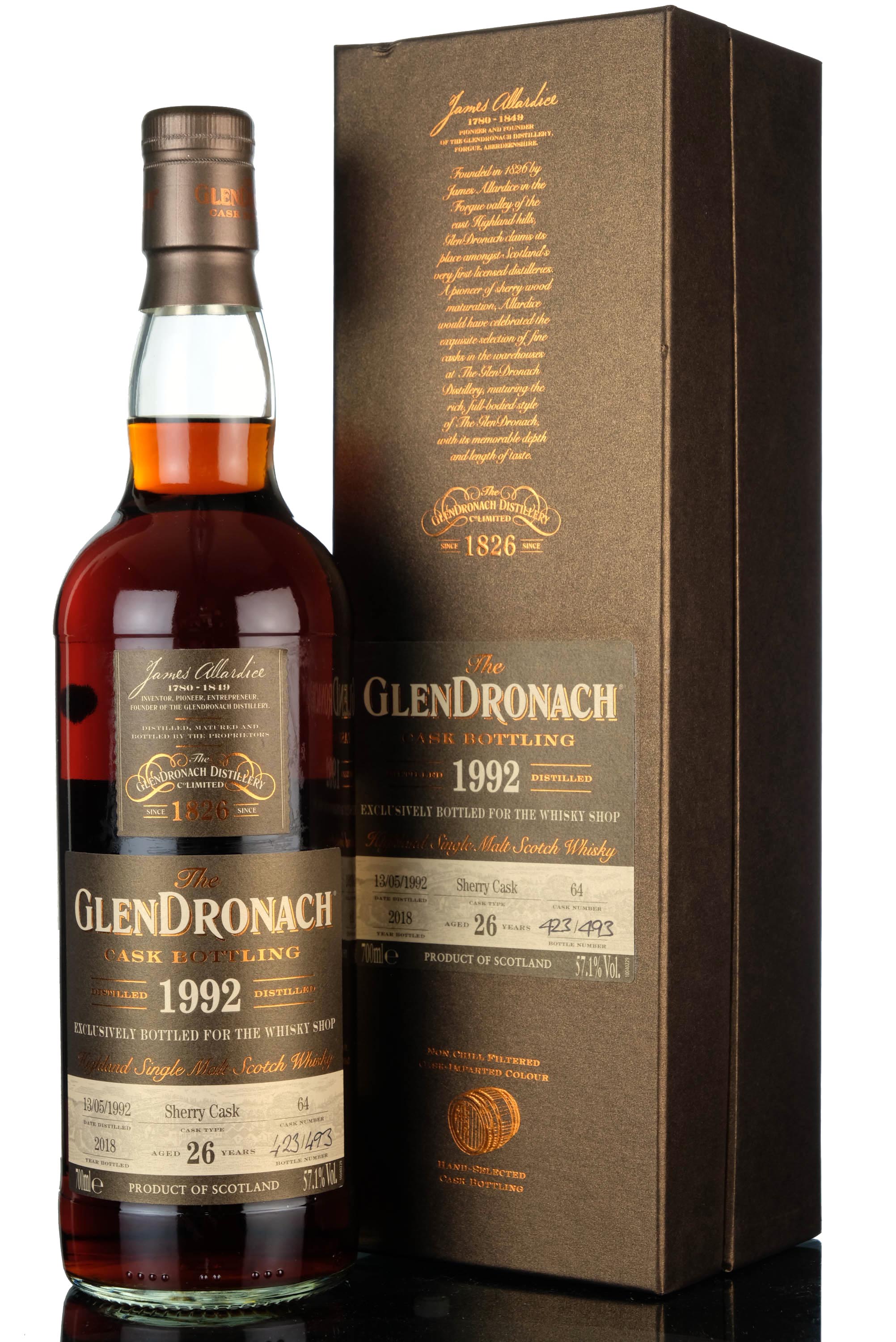 Glendronach 1992-2018 - 26 Year Old - Single Cask 64 - The Whisky Shop