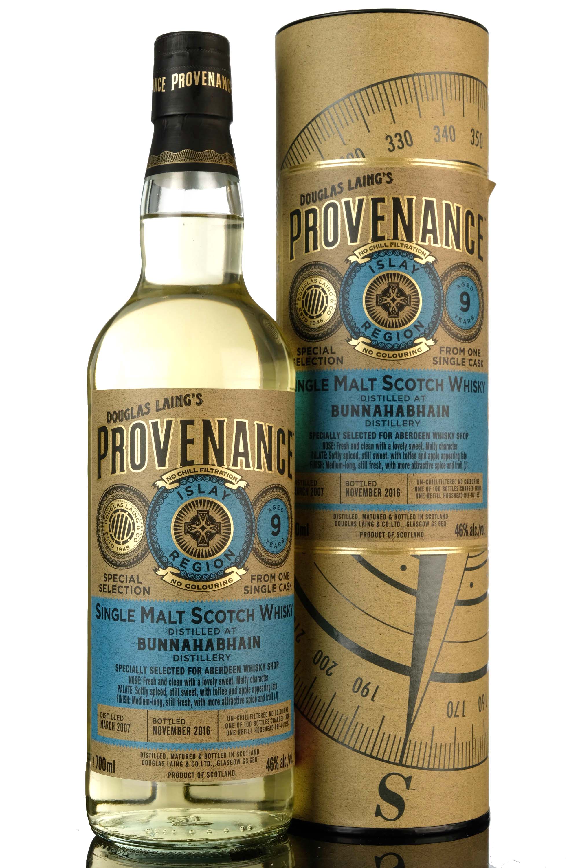 Bunnahabhain 20072016  9 Year Old  Provenance