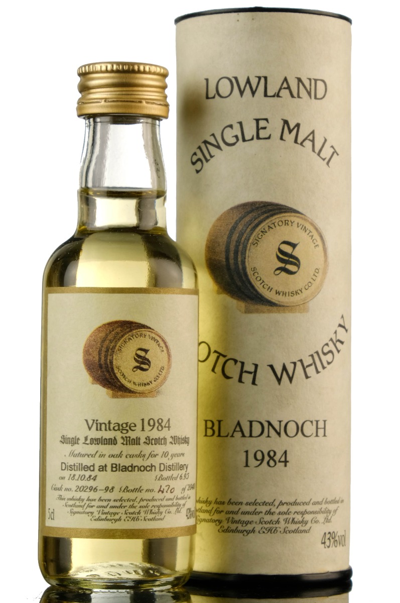 Bladnoch 1984-1995 - 10 Year Old - Signatory Vintage Miniature