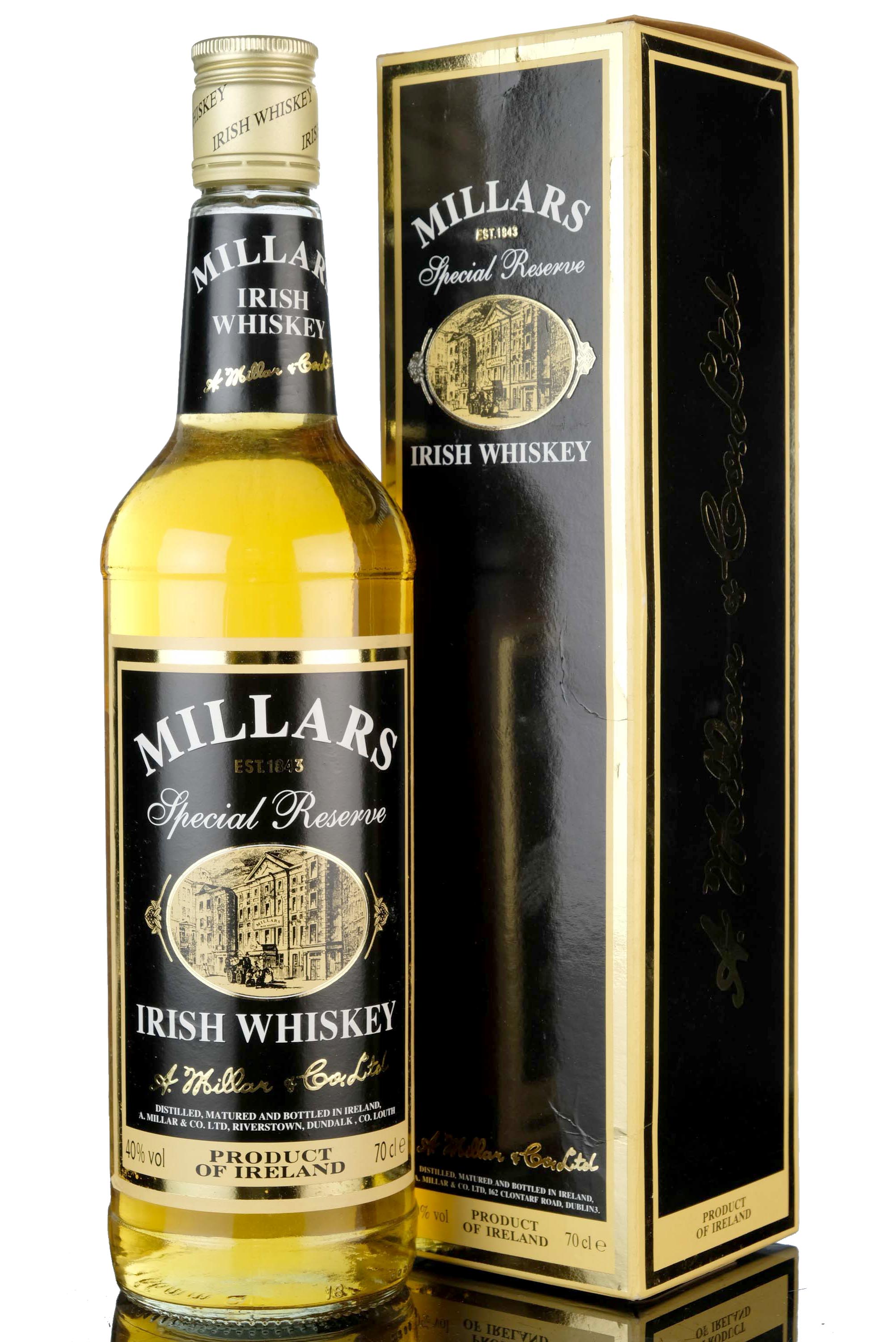 Millars Special Reserve  Irish Whiskey