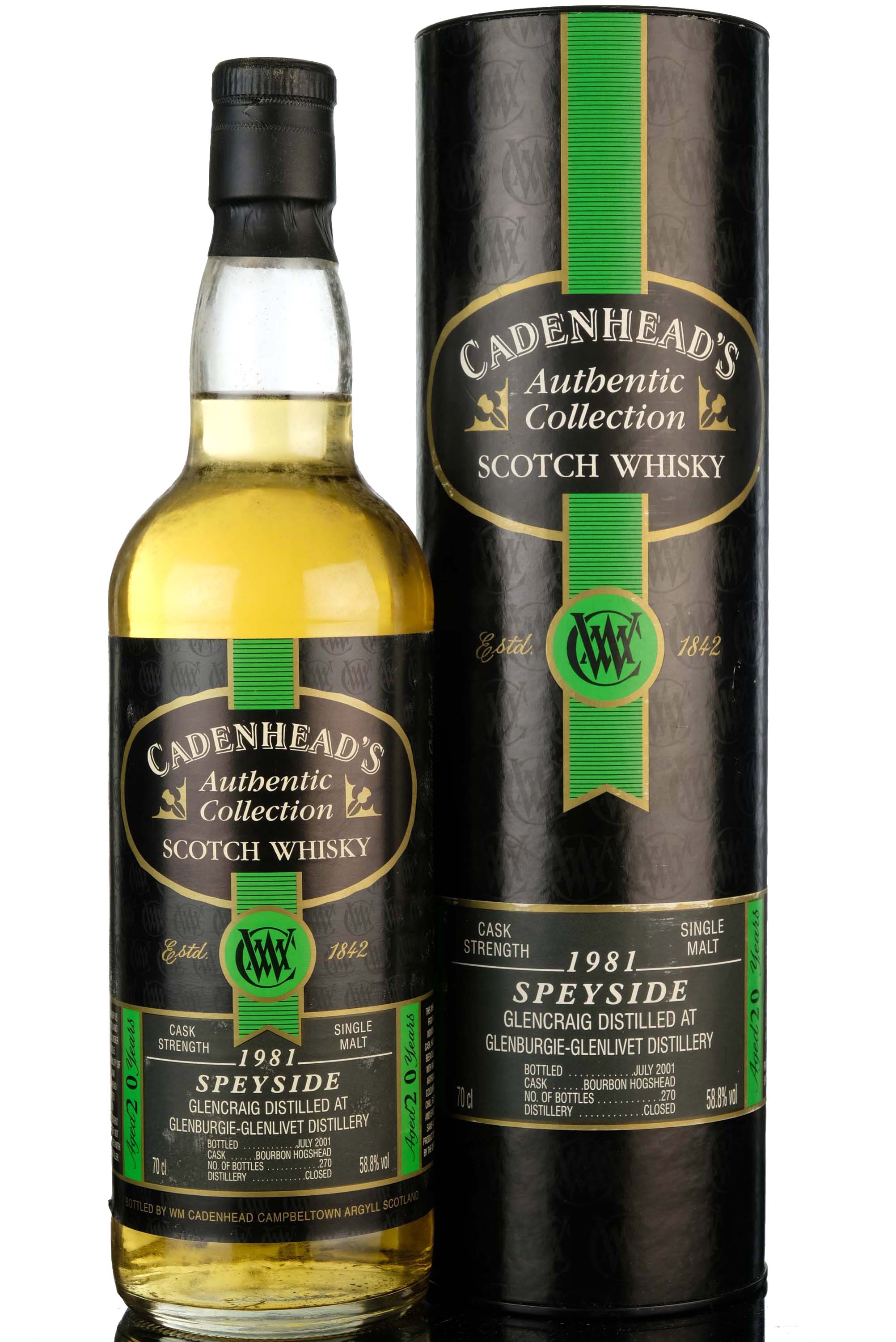 Glenburgieglenlivet 1981 - 2001 20 Cadenheads Authentic Collection