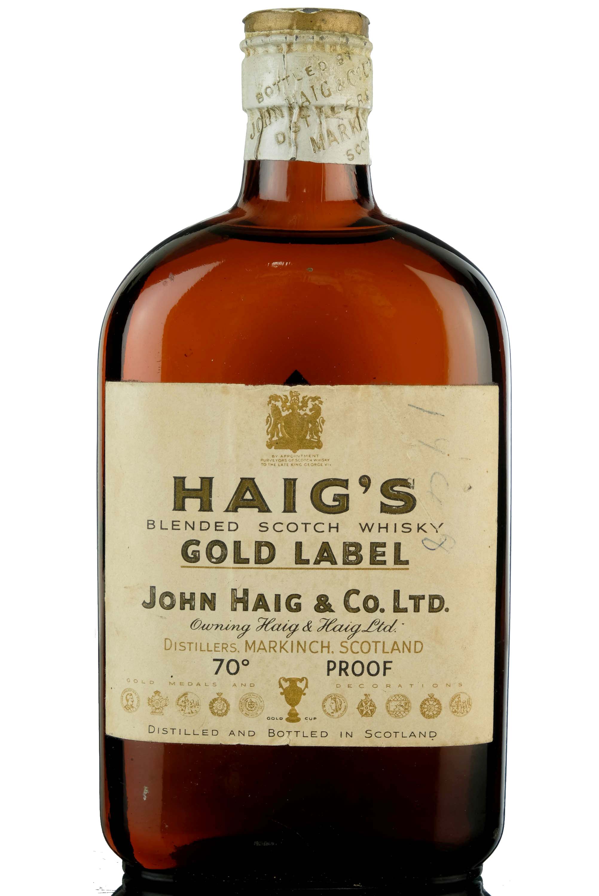 Haigs Gold Label - 1950s - Half Bottle