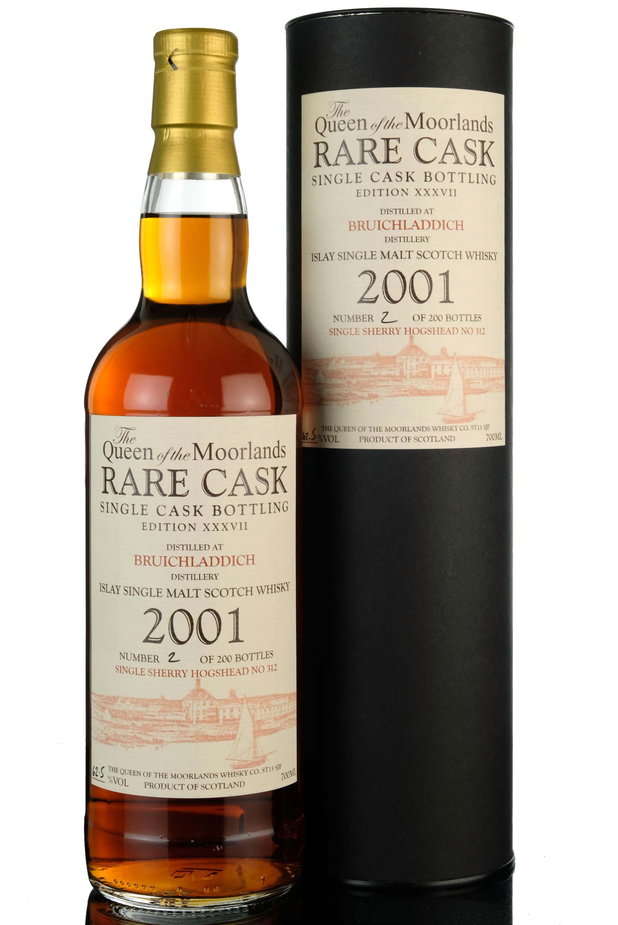 Bruichladdich 2001-2011 - Queen Of The Moorlands - Whisky Online Exclusive
