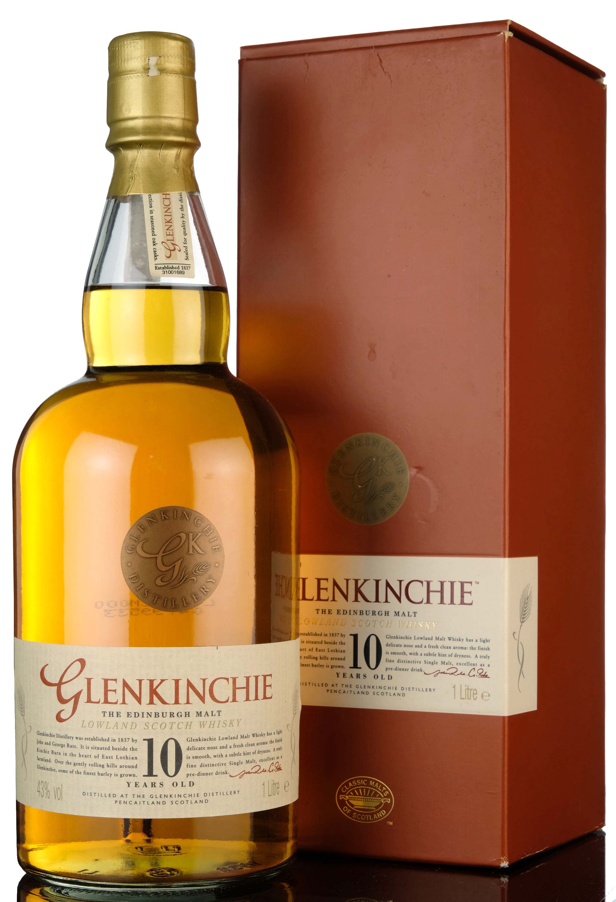 Glenkinchie 10 Year Old - 1 Litre