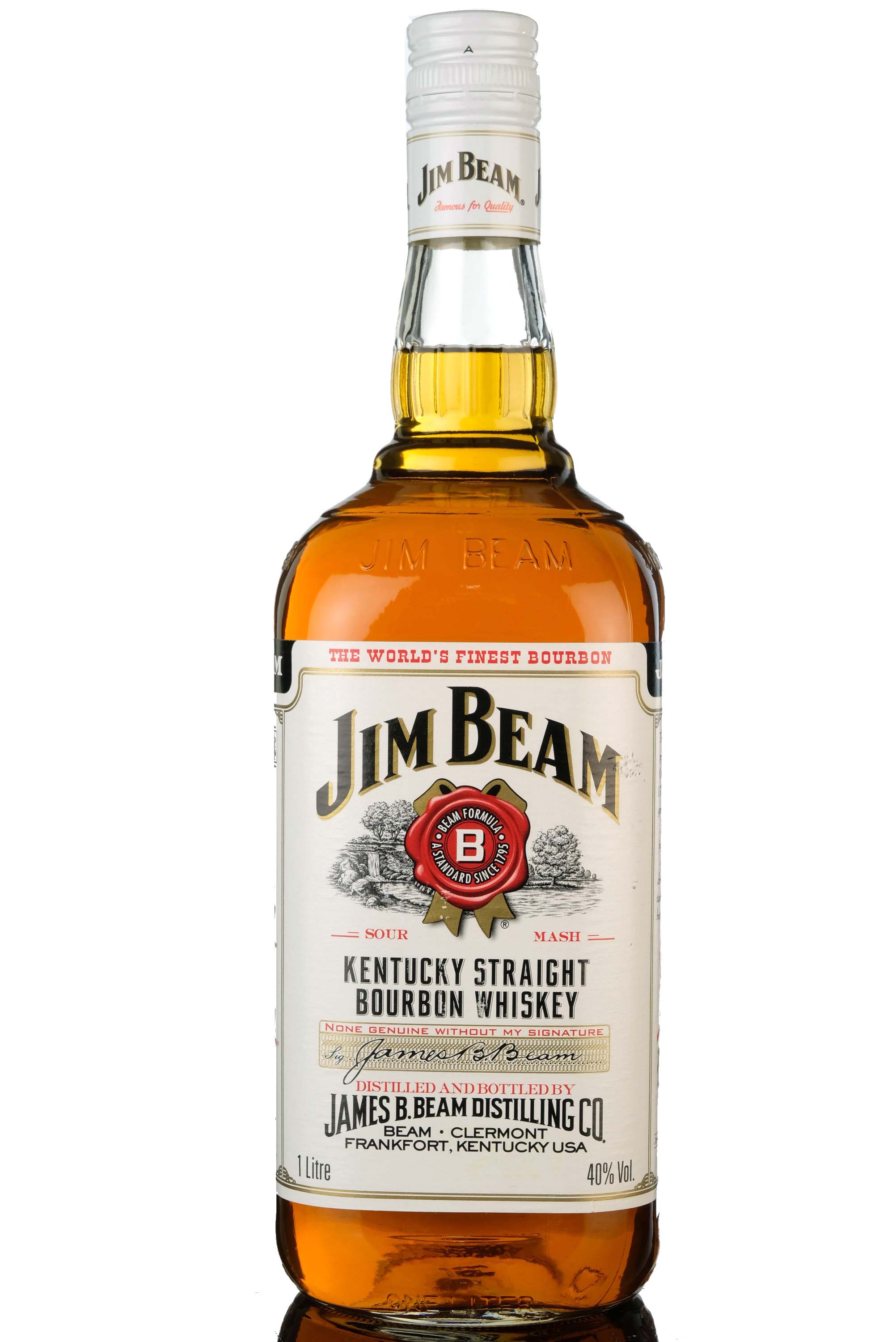 Jim Beam Kentucky Straight Bourbon Whiskey - 1 Litre