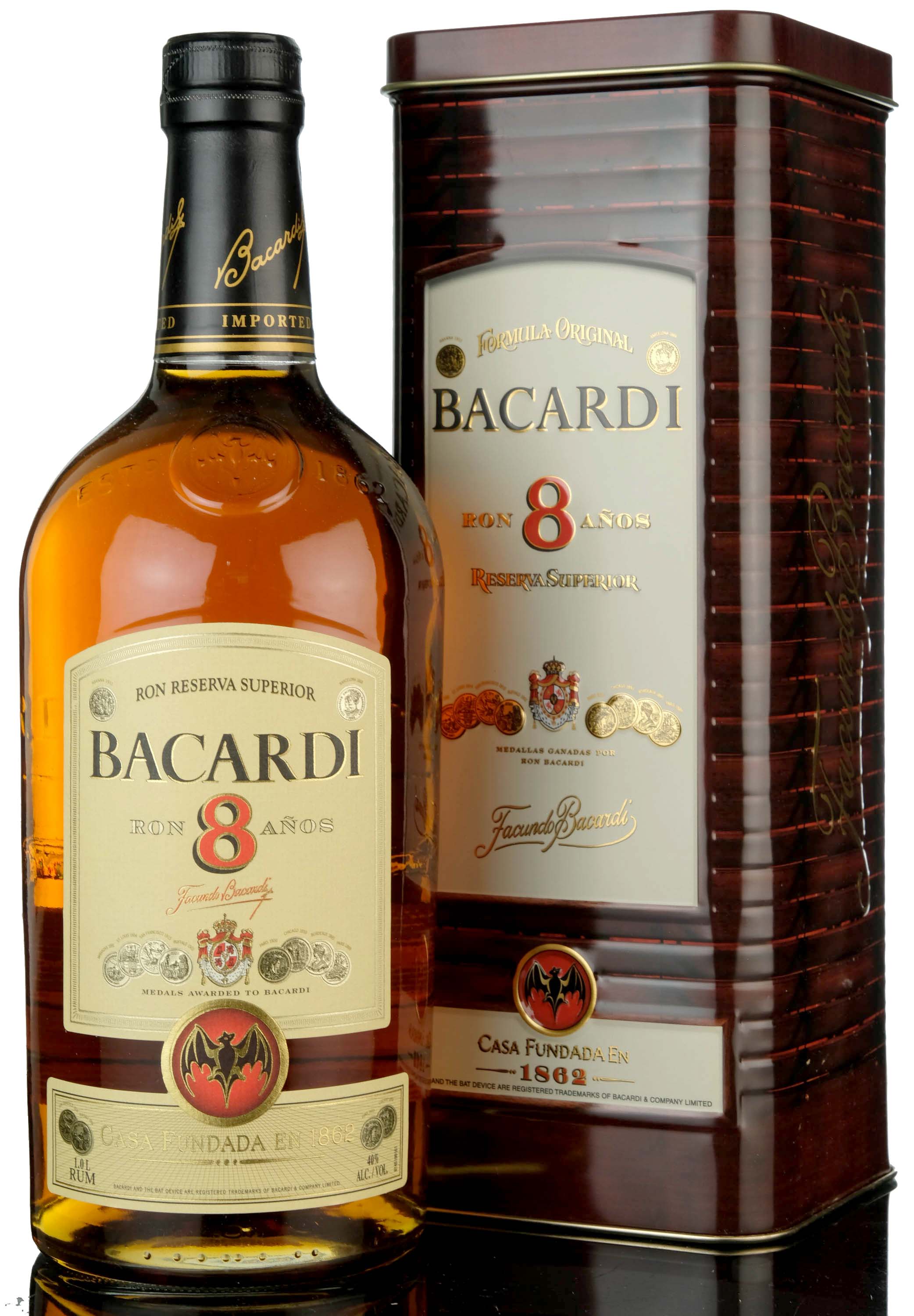 Bacardi 8 Year Old Rum - 1 Litre