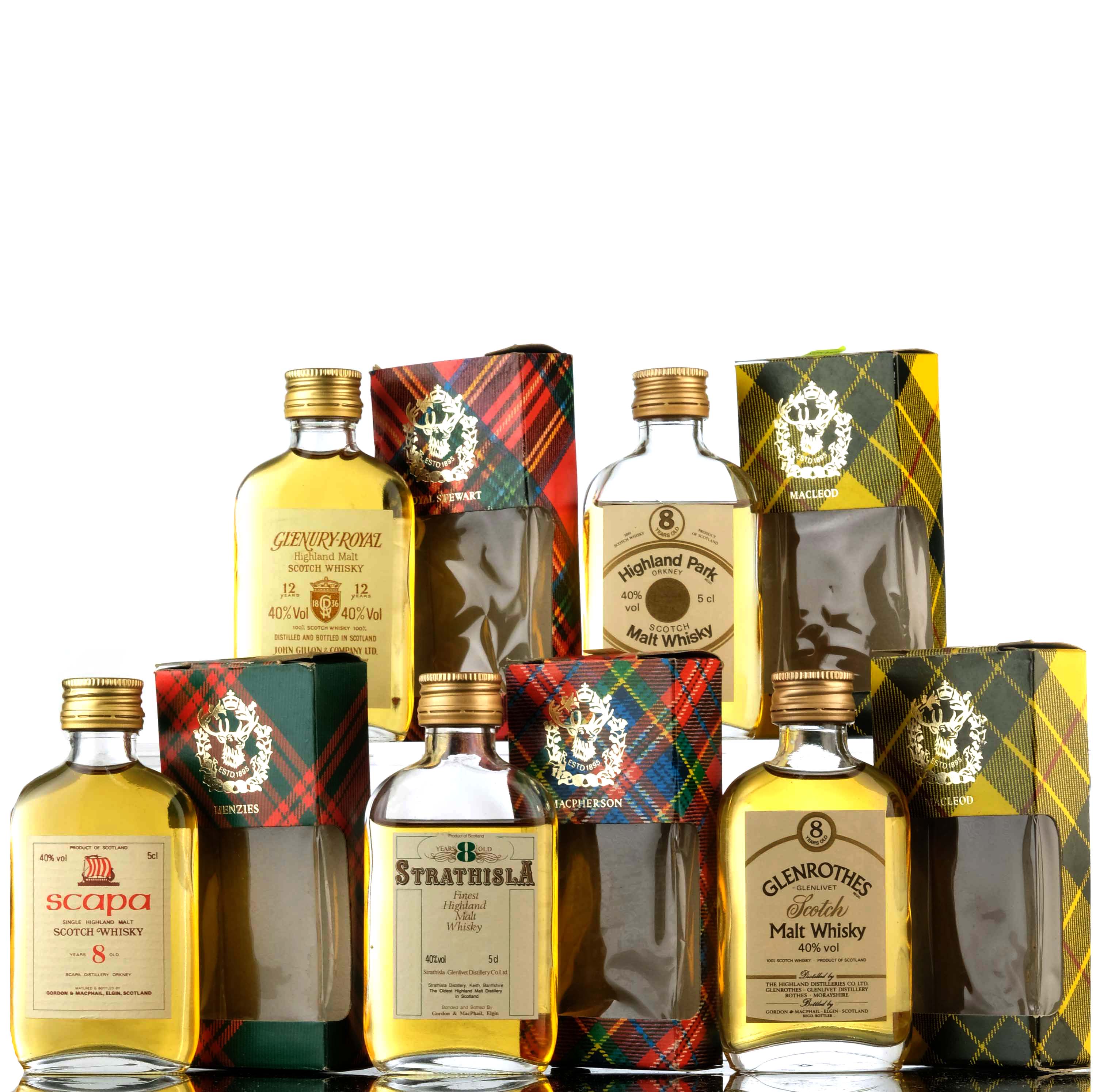 5 x Gordon & MacPhail Miniatures