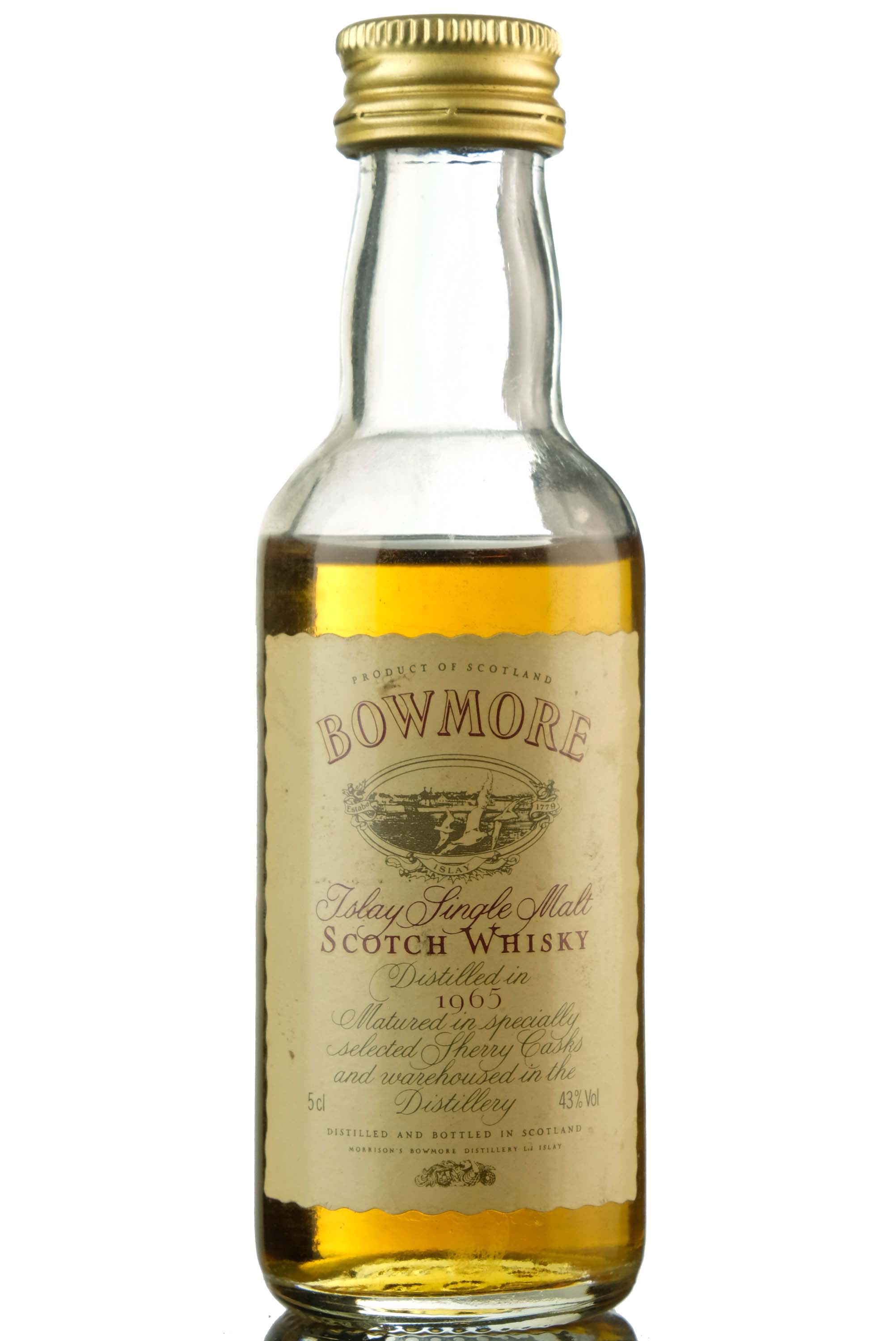 Bowmore 1965 - Sherry Cask - Vintage Label - Miniature