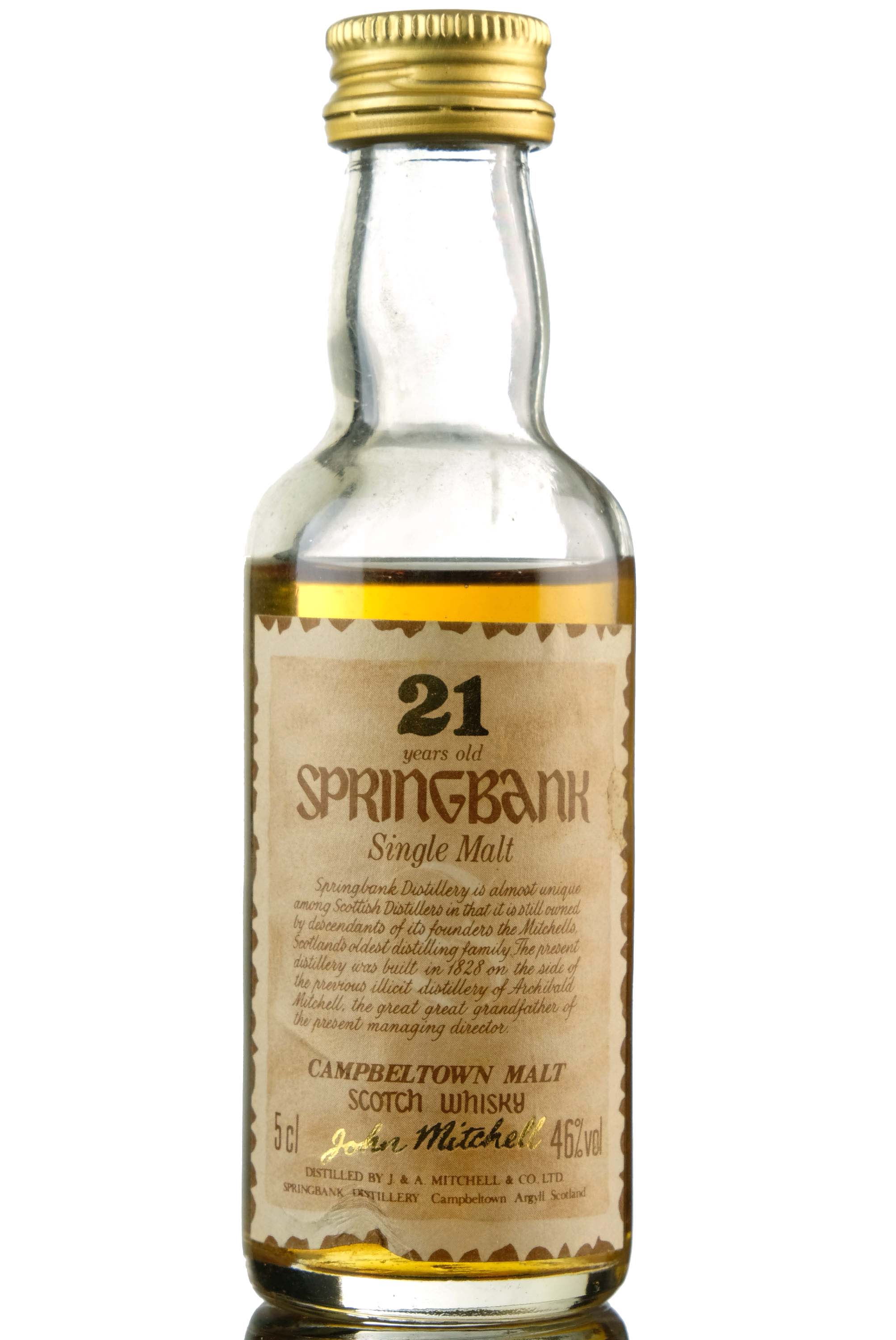 Springbank 21 Year Old Miniature