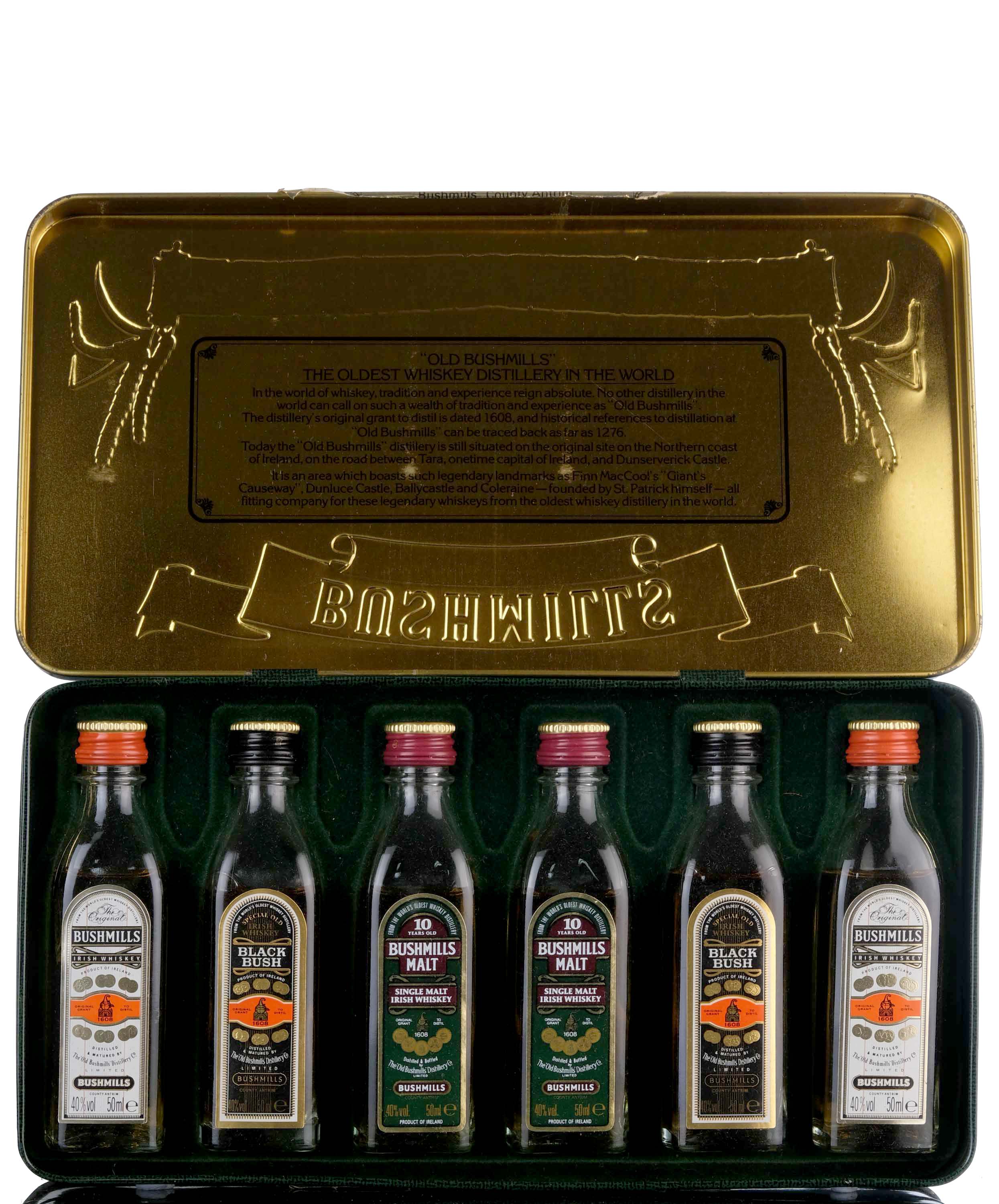 Bushmills Irish Whiskey Miniature Set