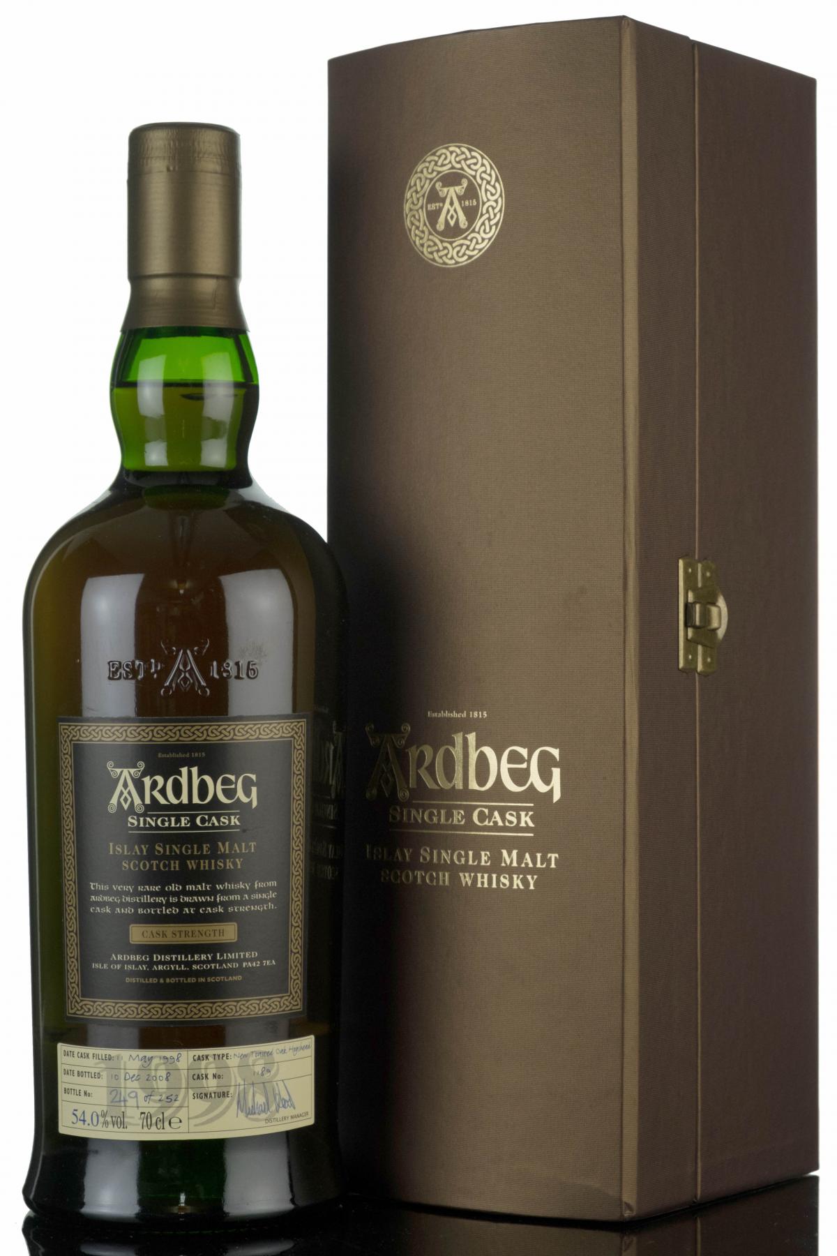 Ardbeg 1998-2008 - Single Cask 1189 - Festival 2009