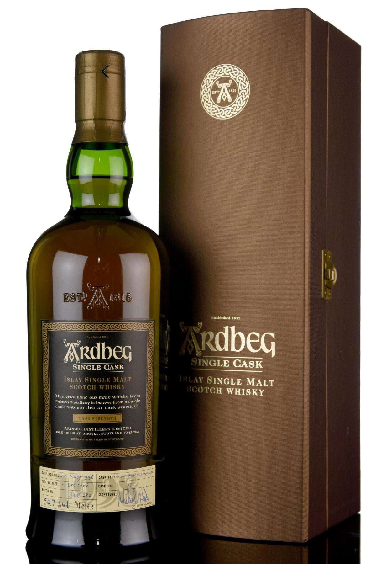 Ardbeg 1998-2008 - Single Cask 1190