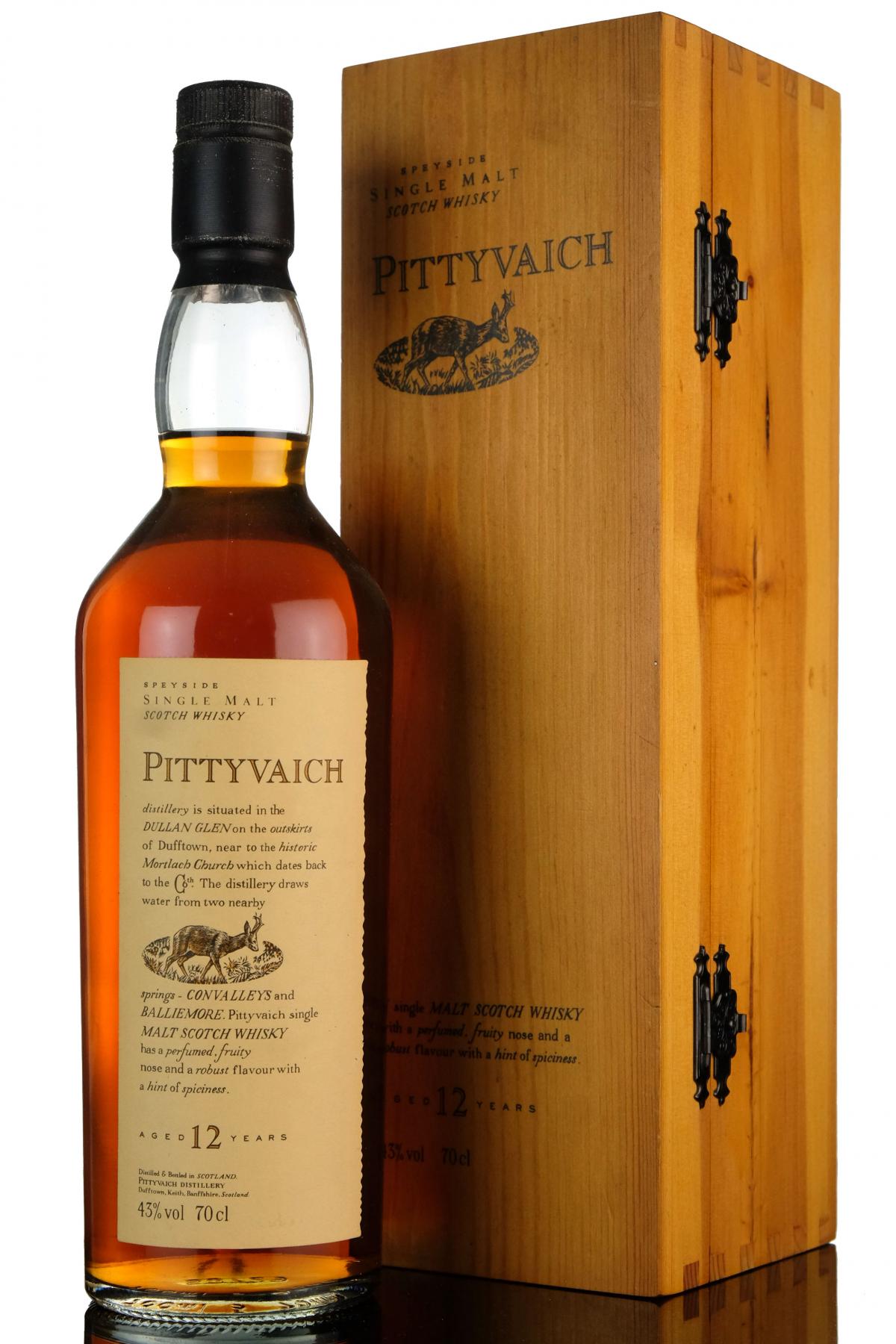 Pittyvaich 12 Year Old - Flora & Fauna Series - Wooden Box