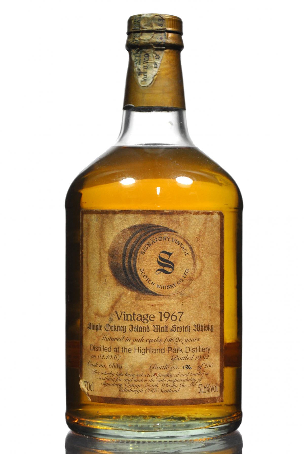 Highland Park 1967-1992 - 25 Year Old - Signatory Vintage - Cask 6685