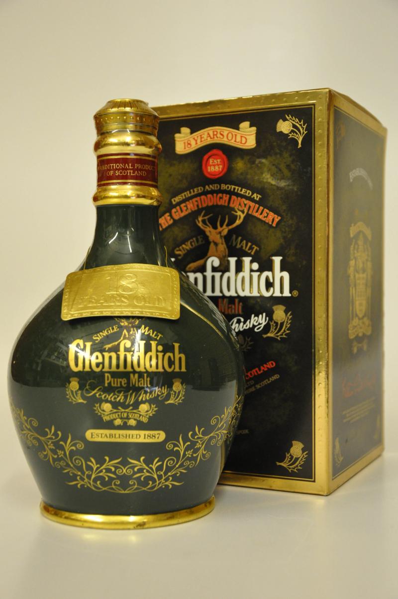 Glenfiddich 18 Year Old - Ancient Reserve - Green Ceramic - 1990s