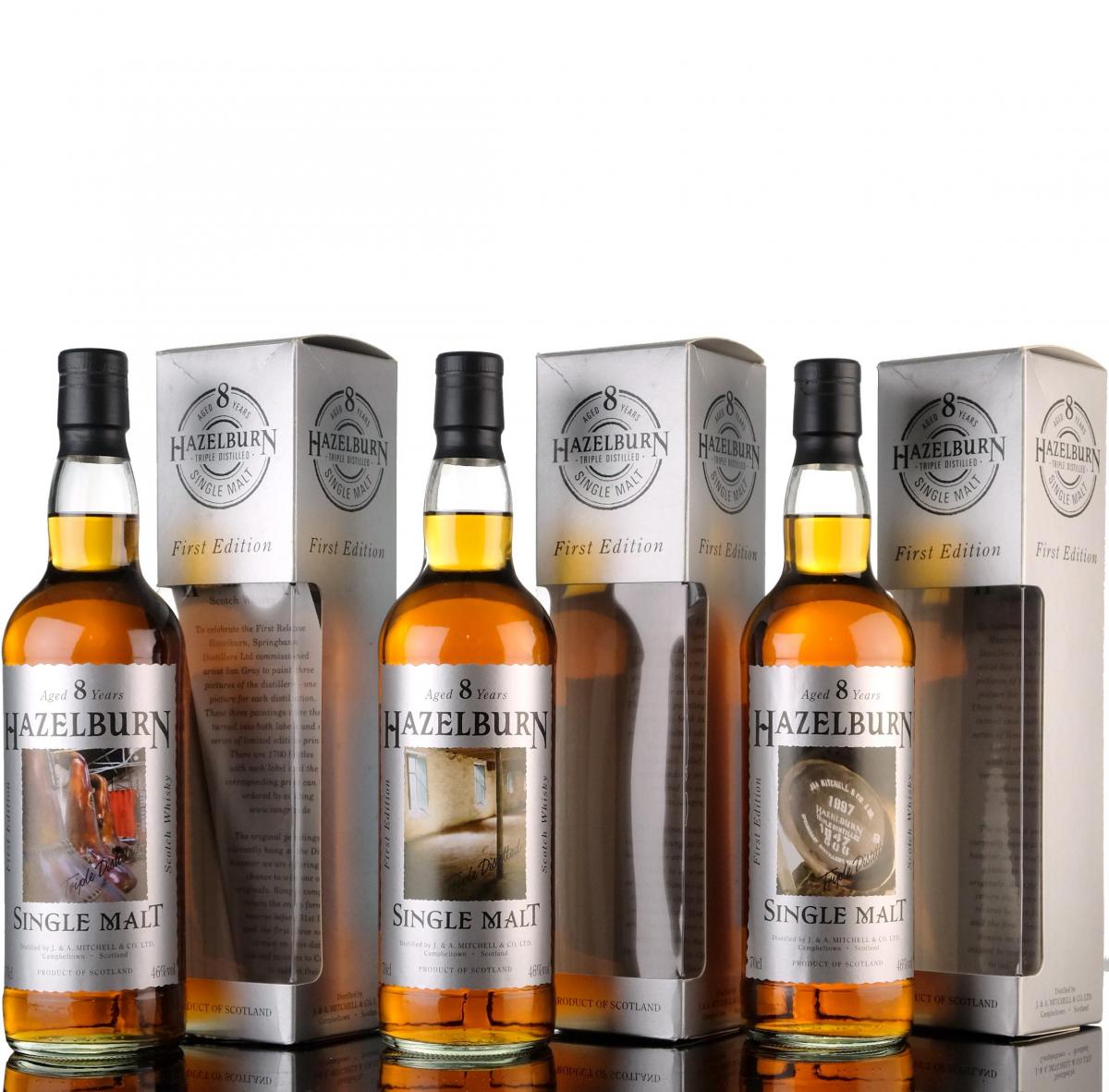 Hazelburn 8 Year Old - First Edition Set Of 3