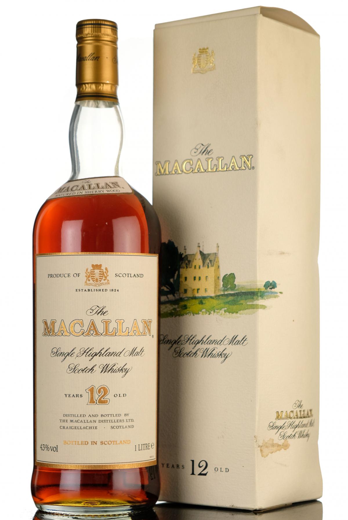 Macallan 12 Year Old - Sherry Cask - 1990s - 1 Litre