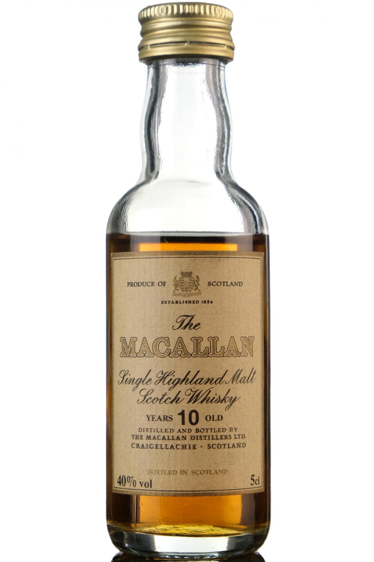 Macallan 10 Year Old Miniature