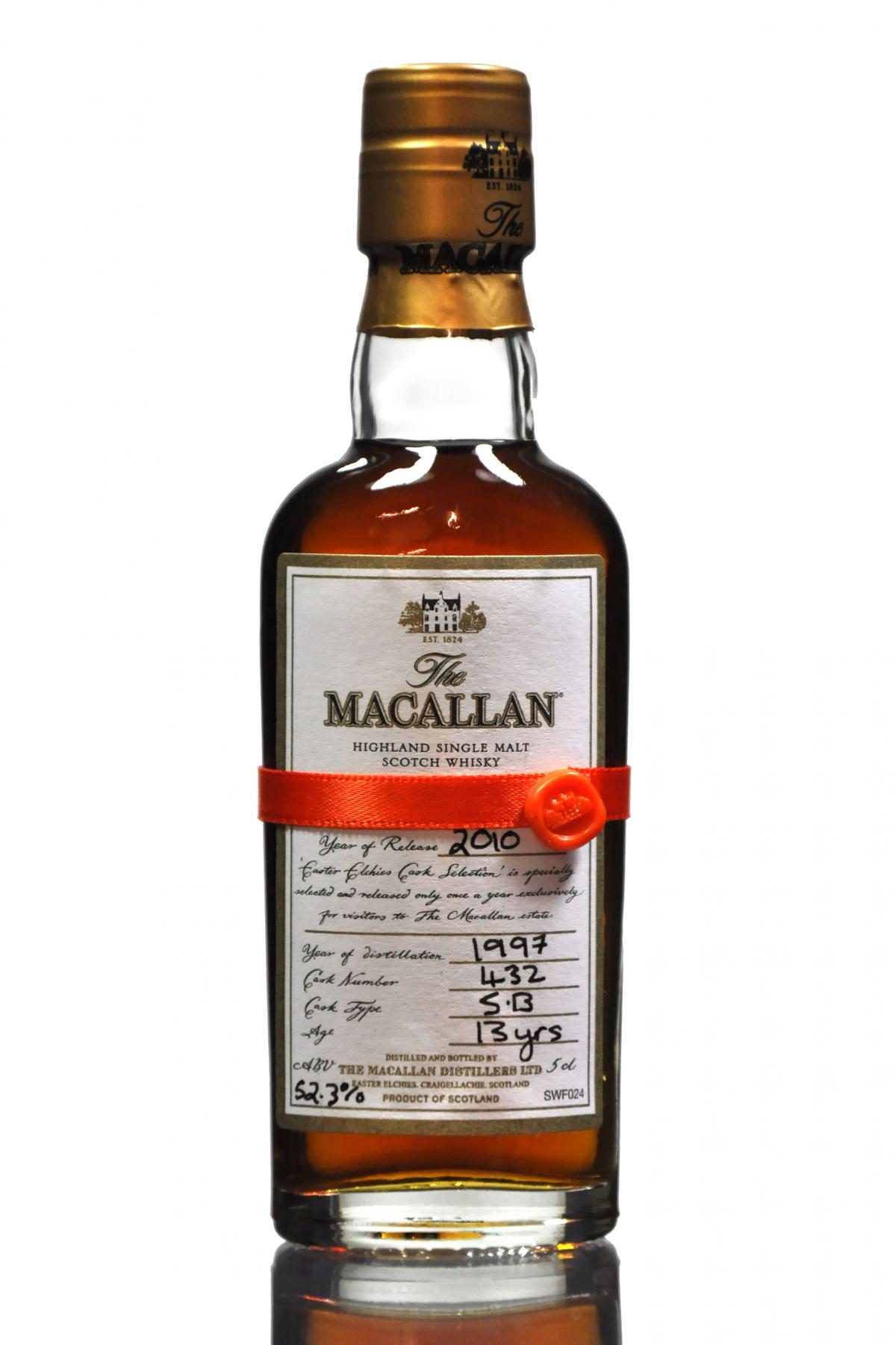 Macallan 1997 - Easter Elchies - 2010 Release - Cask 432 - Miniature