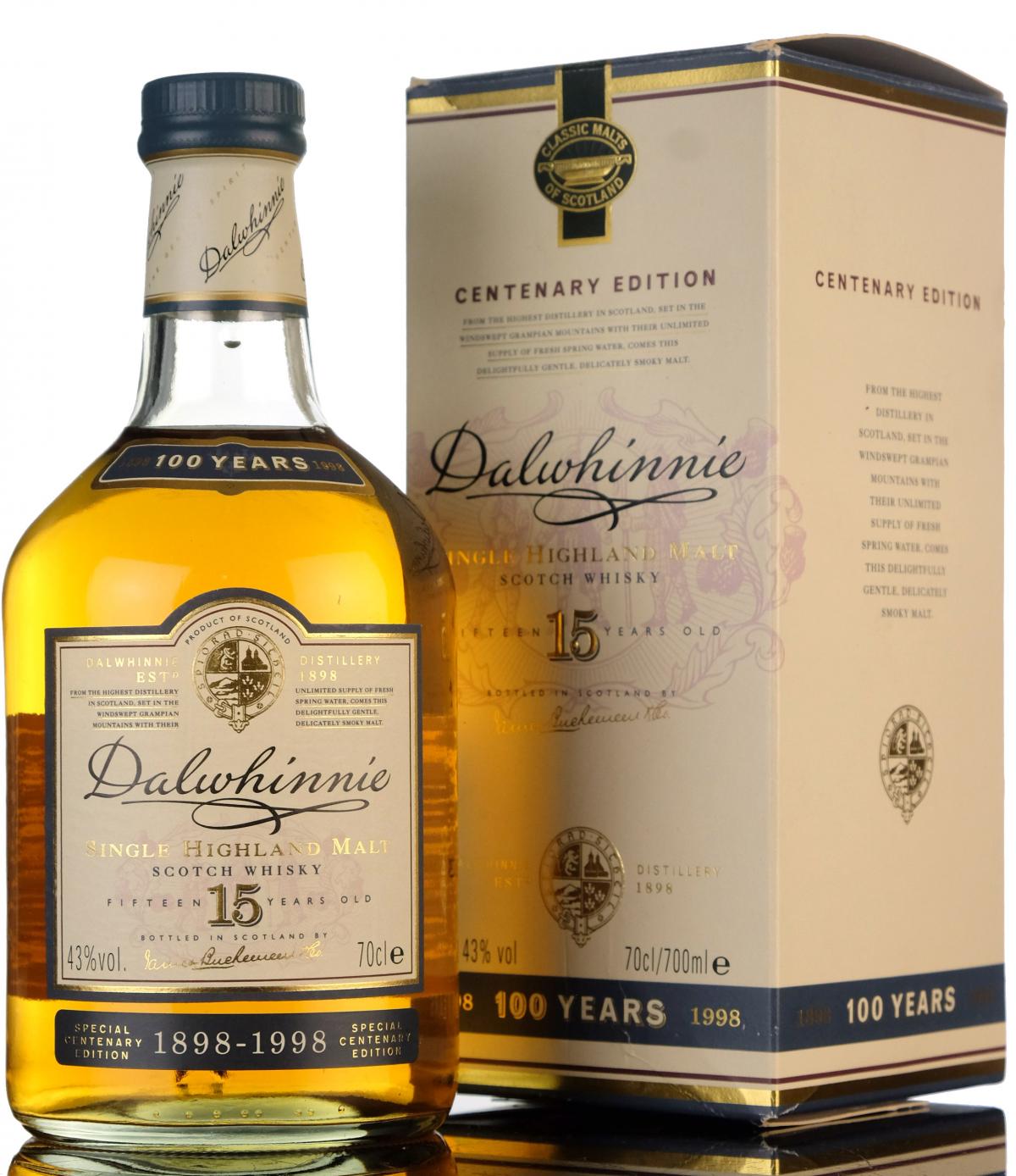 Dalwhinnie 15 Year Old - Centenary 1898-1998