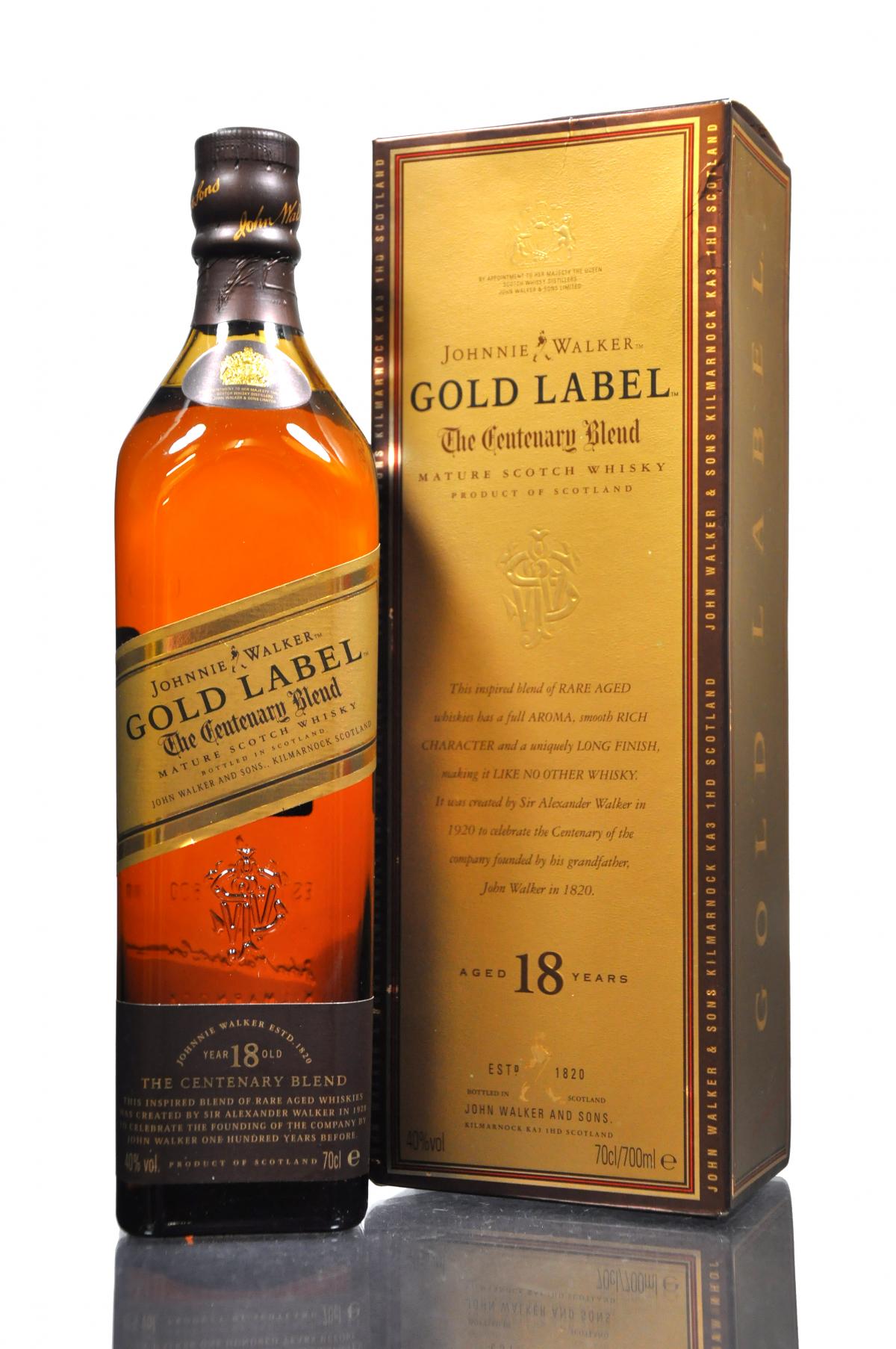 Johnnie Walker 18 Year Old - Gold Label - The Centenary Blend