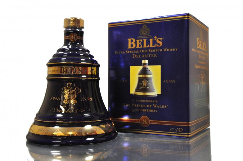 Bells Prince Of Wales 50th Birthday 1948-1998 - Ceramic Decanter