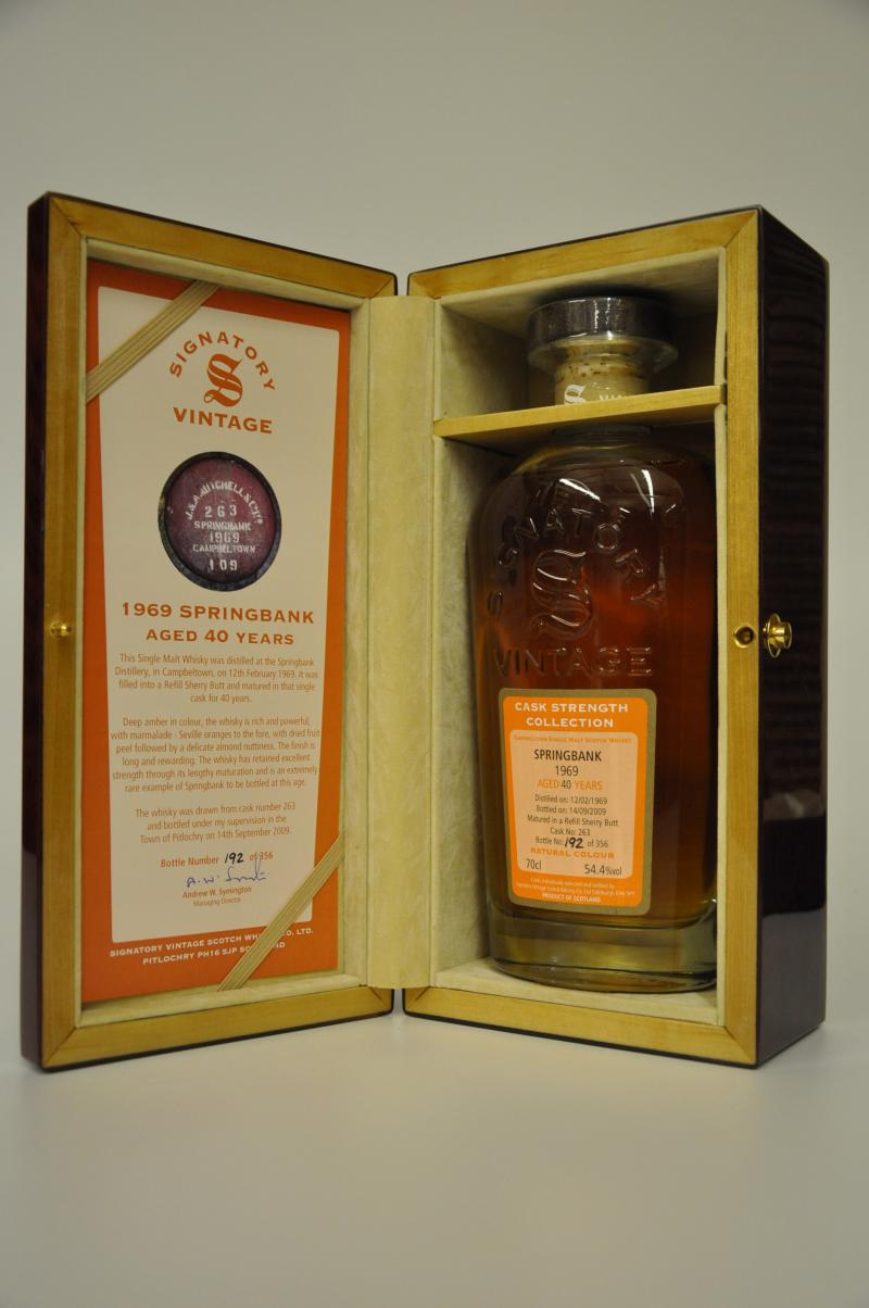 Springbank 1969-2009 - 40 Year Old - Signatory Vintage