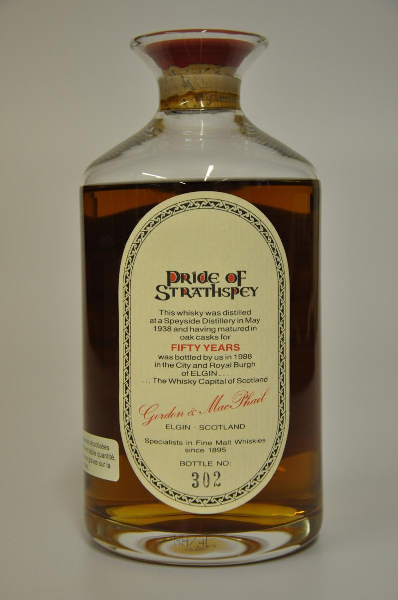 Pride Of Strathspey 1938 - 50 Year Old - Gordon & MacPhail Bottling