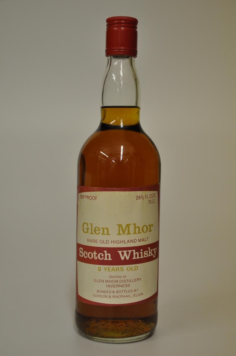 Glen Mhor 8 Year Old - Late 1970s - Gordon & MacPhail Bottling - 100 Proof
