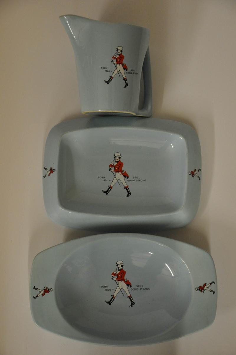 Johnnie Walker Water Jug & Ashtray & Dish