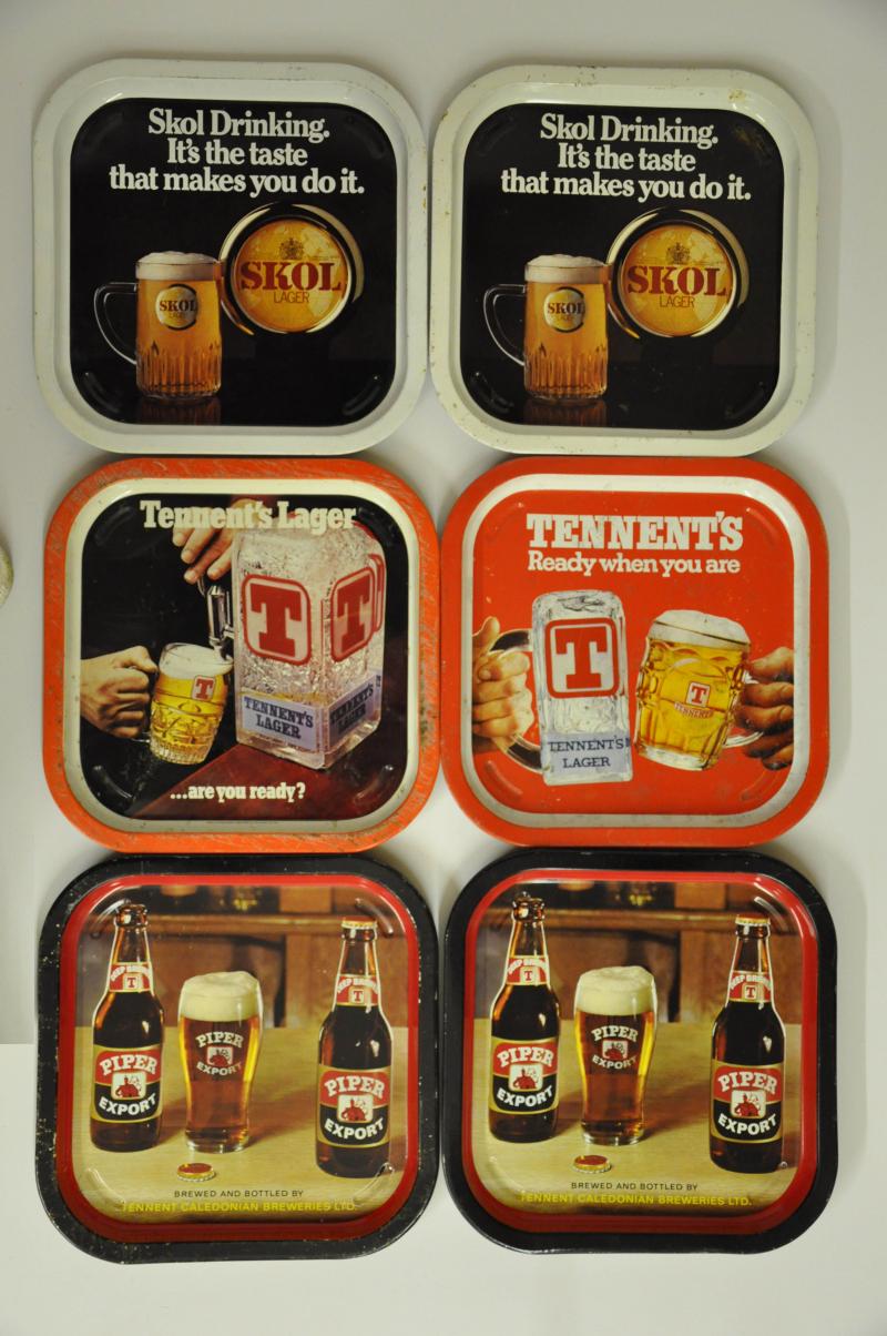 9 Tin Beer Tray\'s