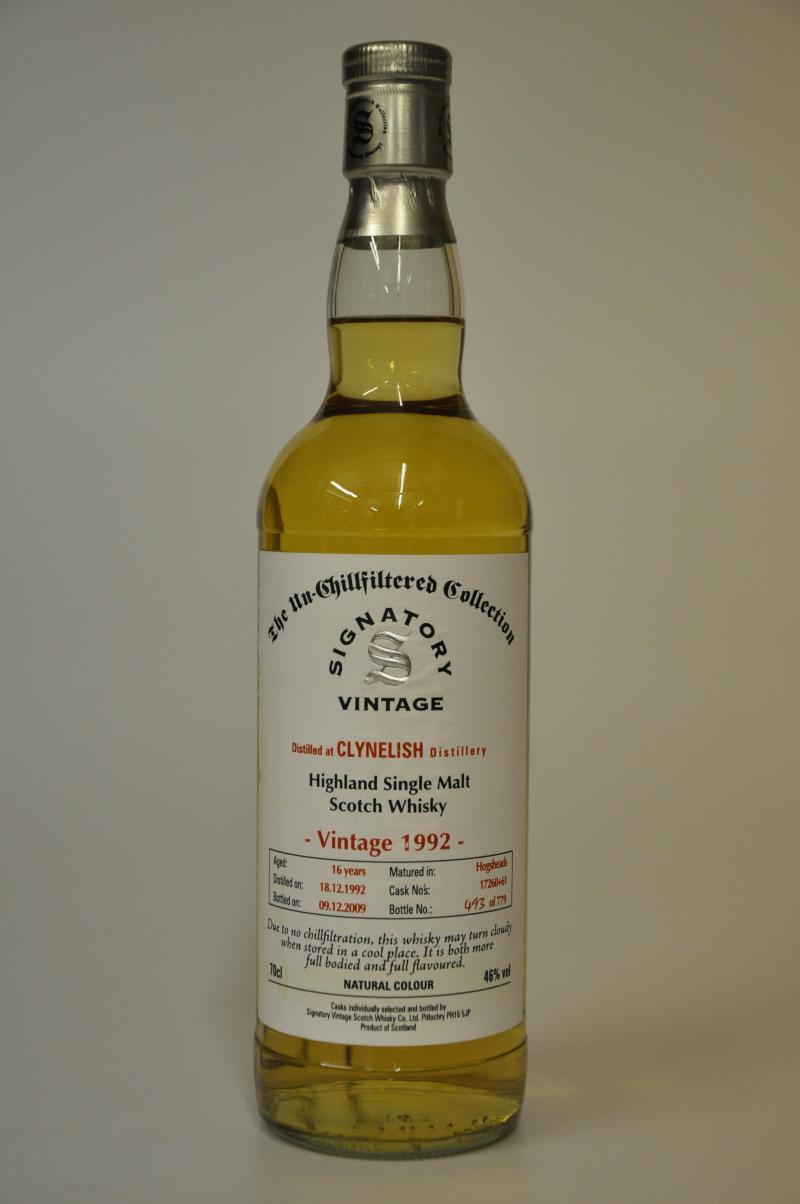 Clynelish 1992-2009 - 16 Year Old - Signatory Vintage
