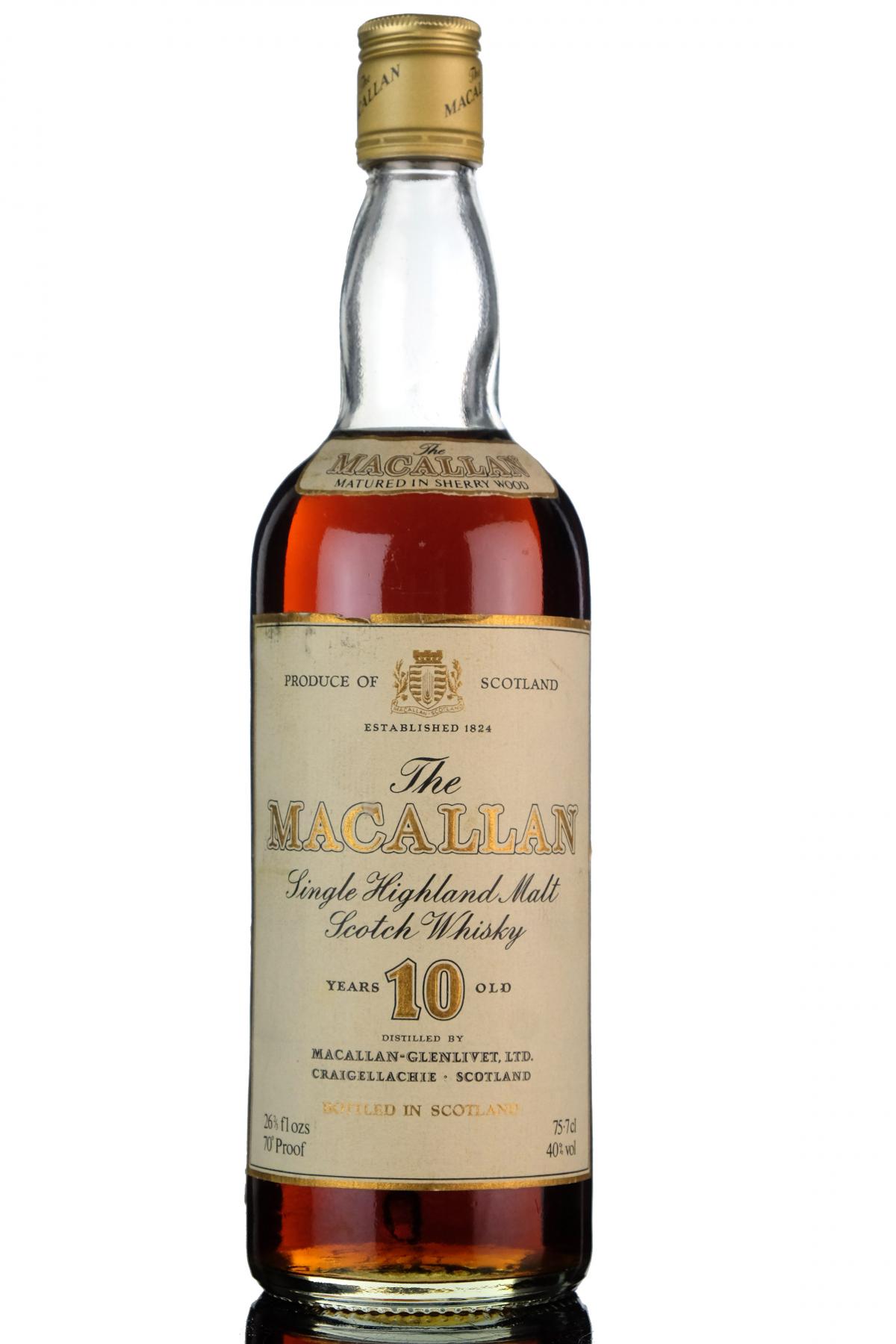 Macallan 10 Year Old - Late 1970s